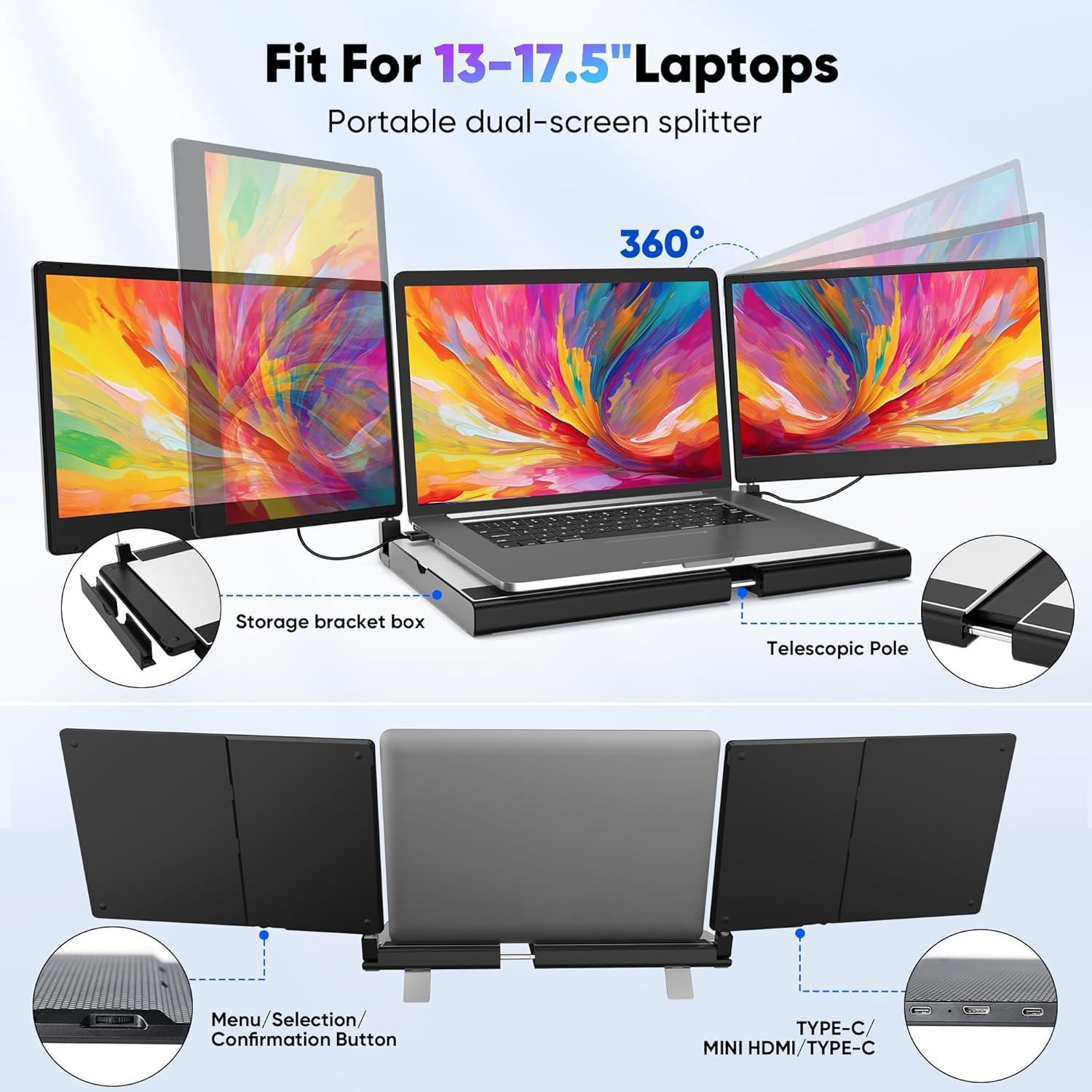 Monitor Extensor Portátil 14" FHD 1080P Setclod para Laptop