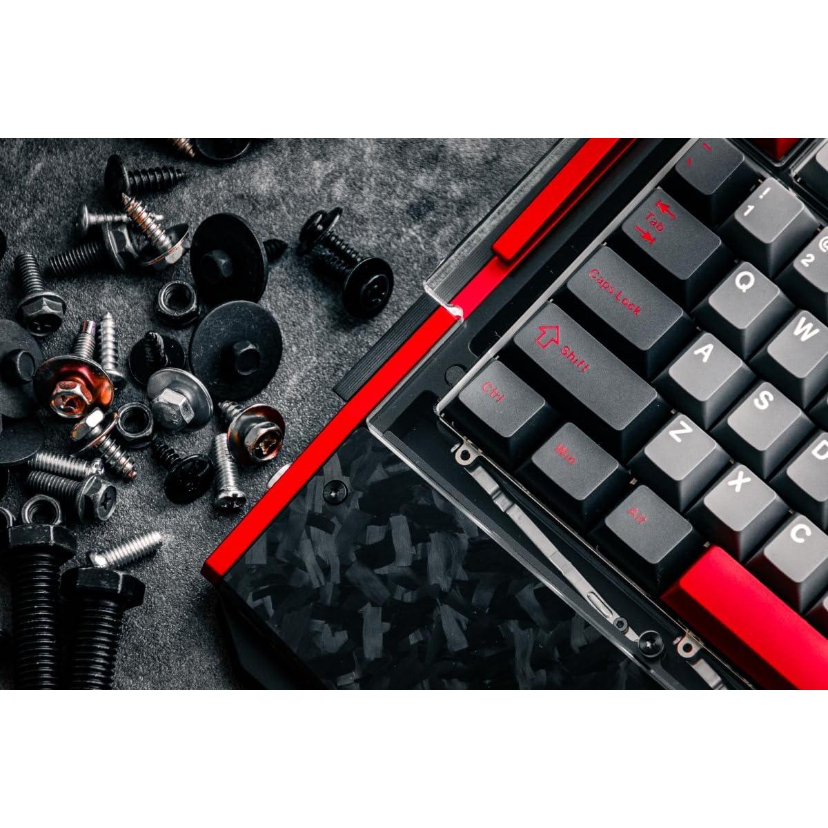 Teclado Gaming Mecánico Black Diamond RT 75% Sombra Carmesí