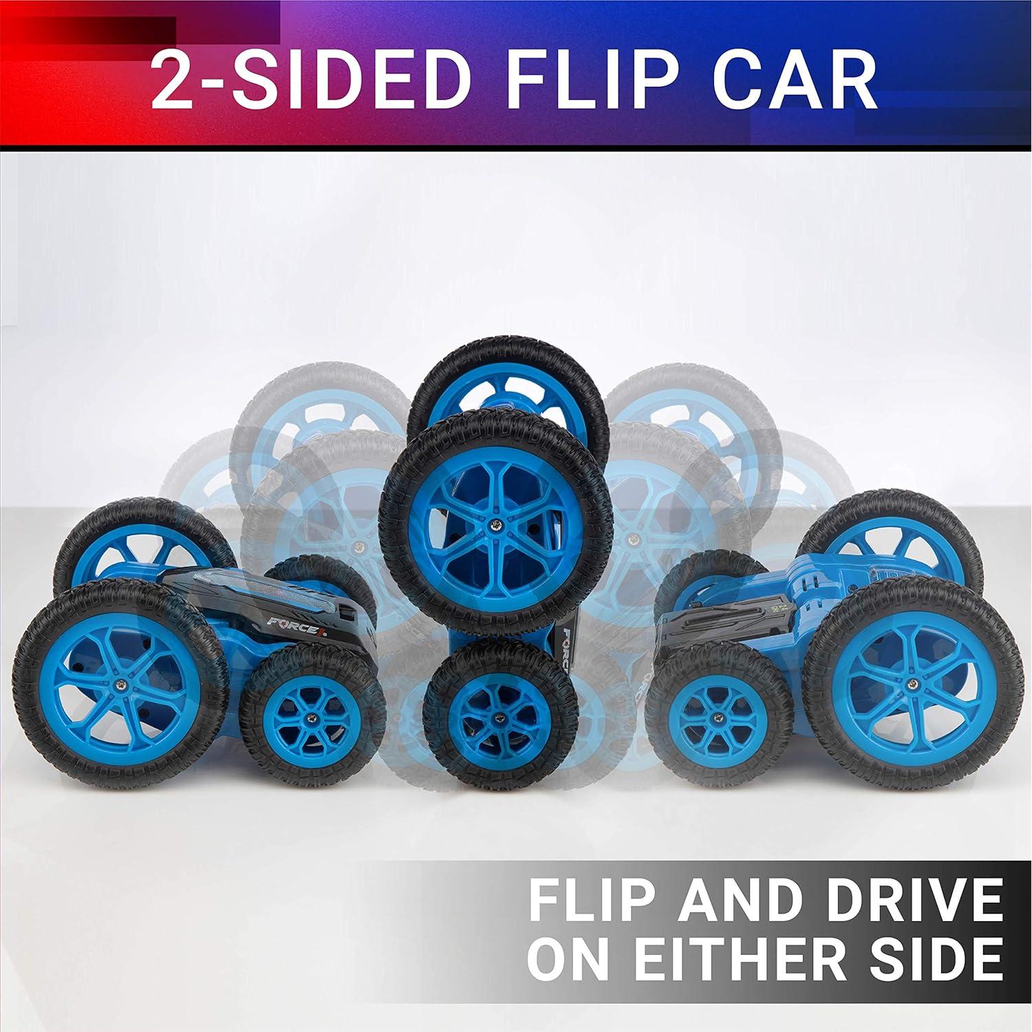 Coche RC Force1 Tornado Azul LED 4WD Acrobacias Off Road