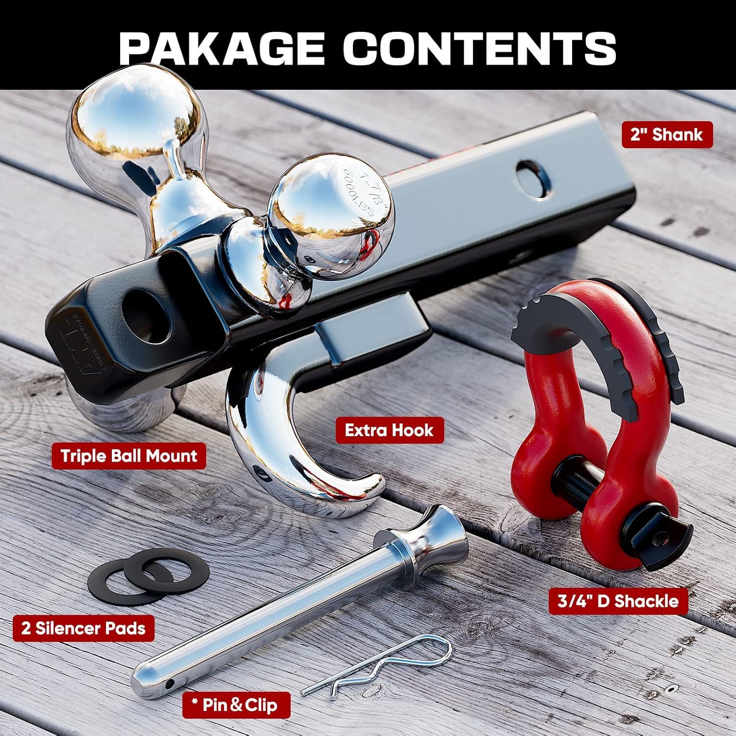 Enganche de Remolque Ayleid Tri-Bola 1-7/8" 2" 2-5/16" 5000 kg