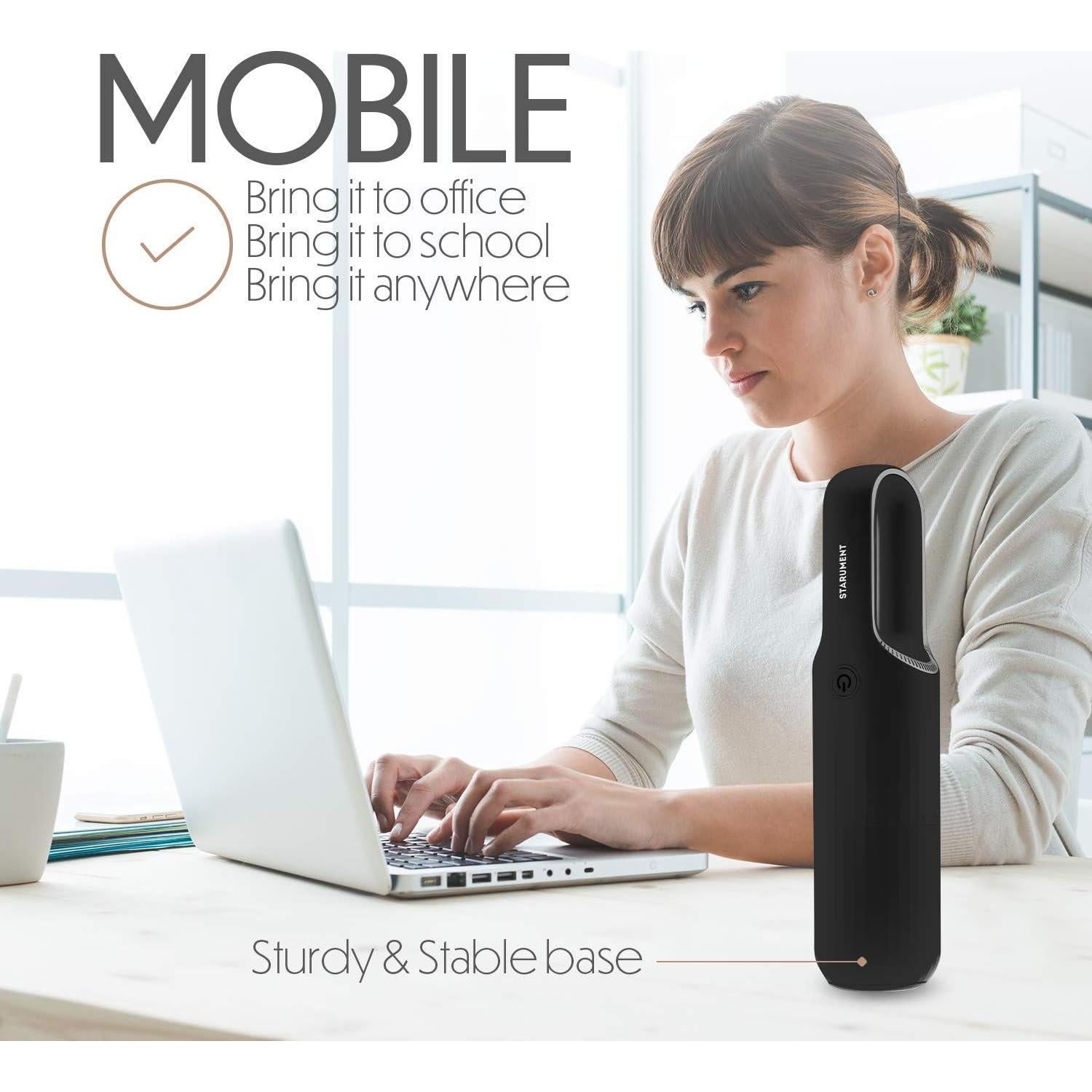 Aspiradora de Mano Inalámbrica STARUMENT 120W Compacta Negra