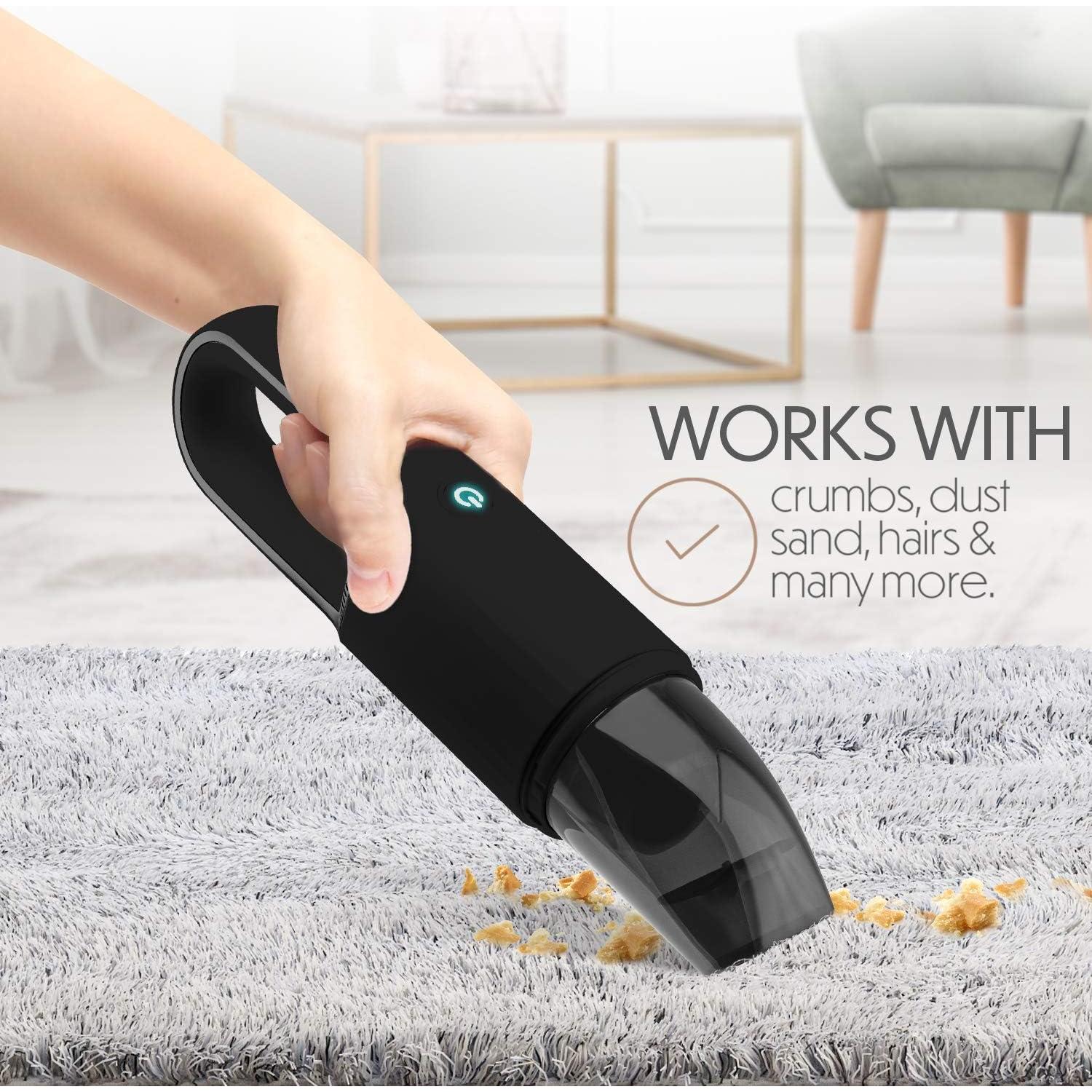 Aspiradora de Mano Inalámbrica STARUMENT 120W Compacta Negra