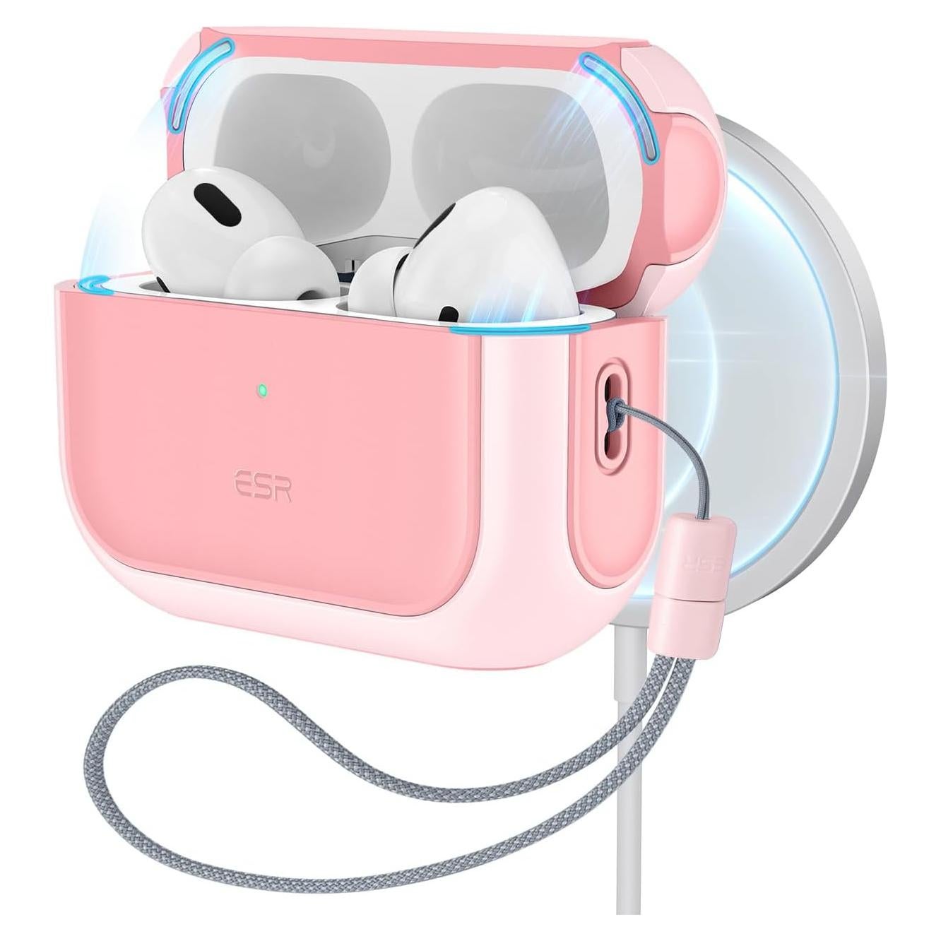 Funda de Protección ESR para AirPods Pro 2 y 1 - Rosa