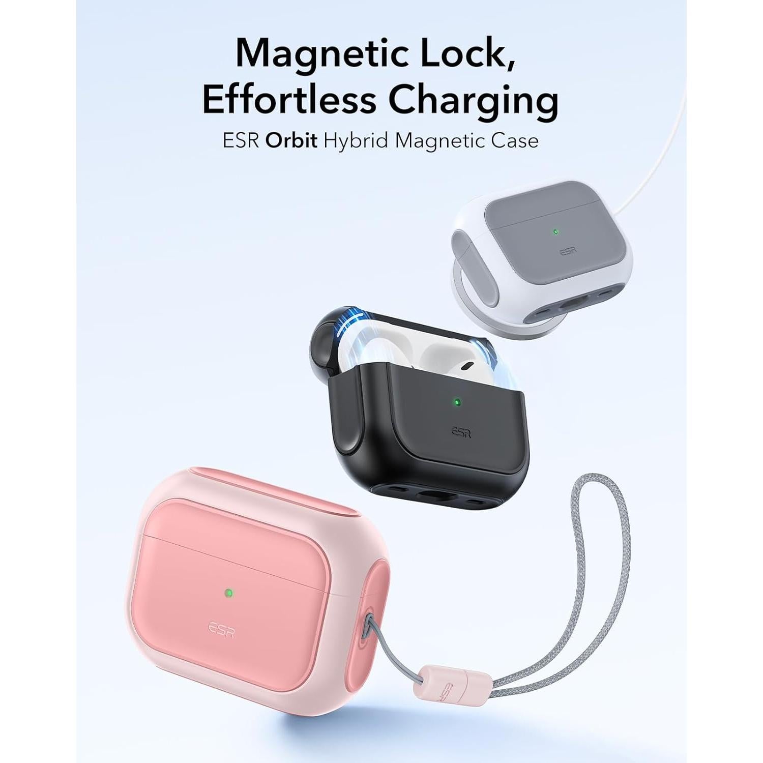 Funda de Protección ESR para AirPods Pro 2 y 1 - Rosa