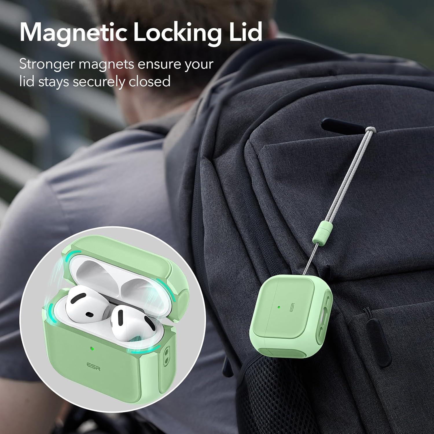 Funda ESR para AirPods 4ta Generación USB-C Verde Claro