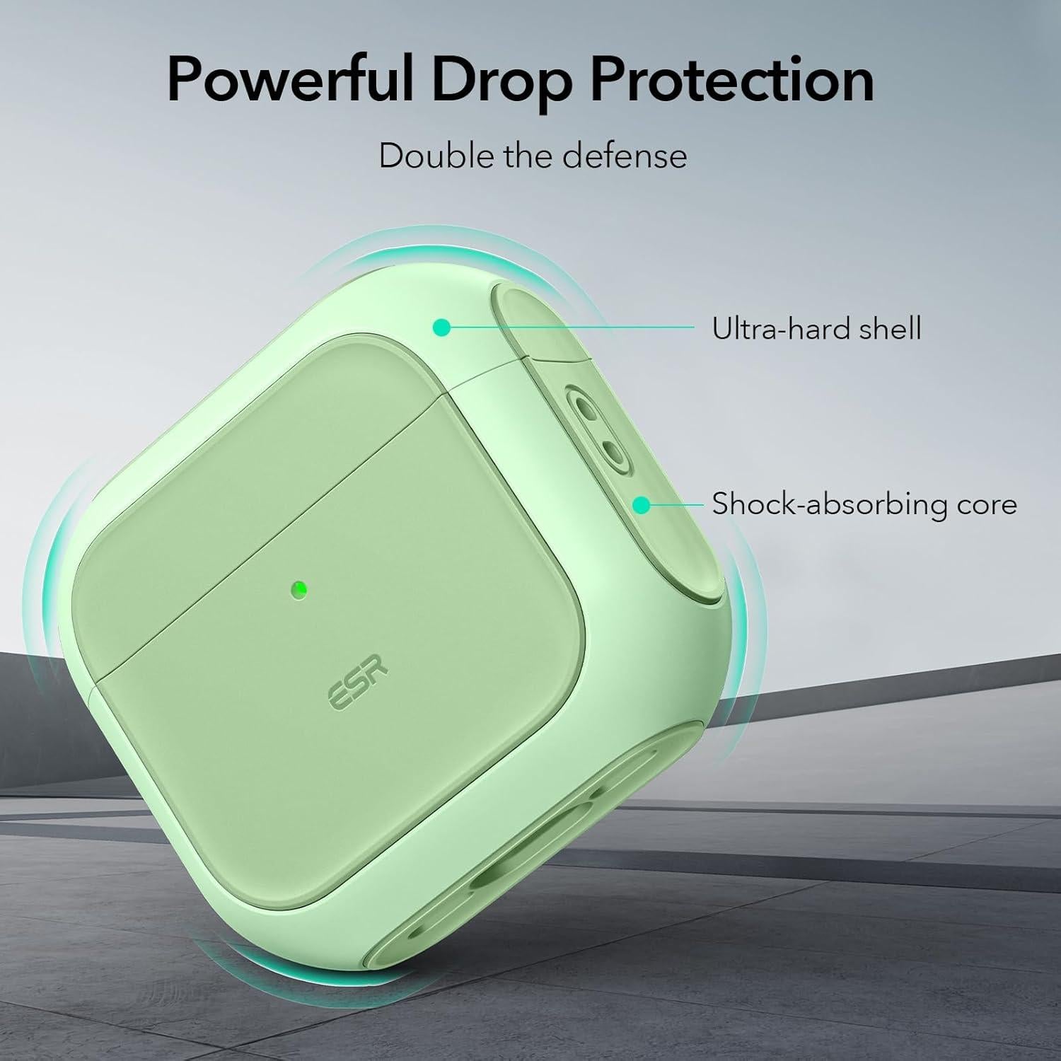 Funda ESR para AirPods 4ta Generación USB-C Verde Claro