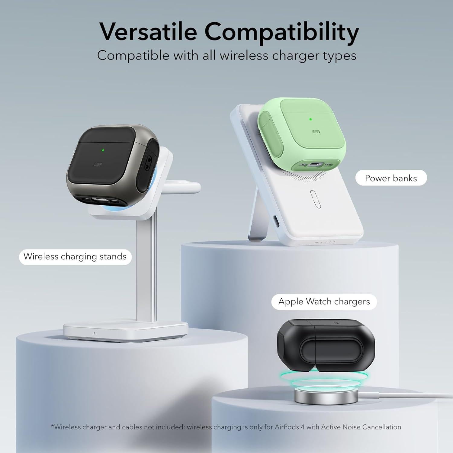 Funda ESR para AirPods 4ta Generación USB-C Verde Claro