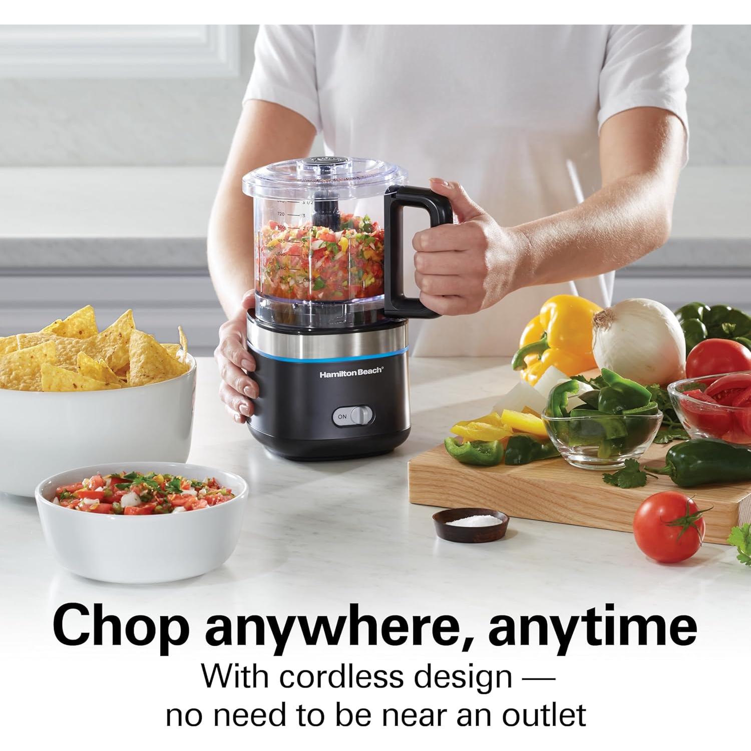 Procesador de Alimentos Inalámbrico Hamilton Beach 4 Tazas