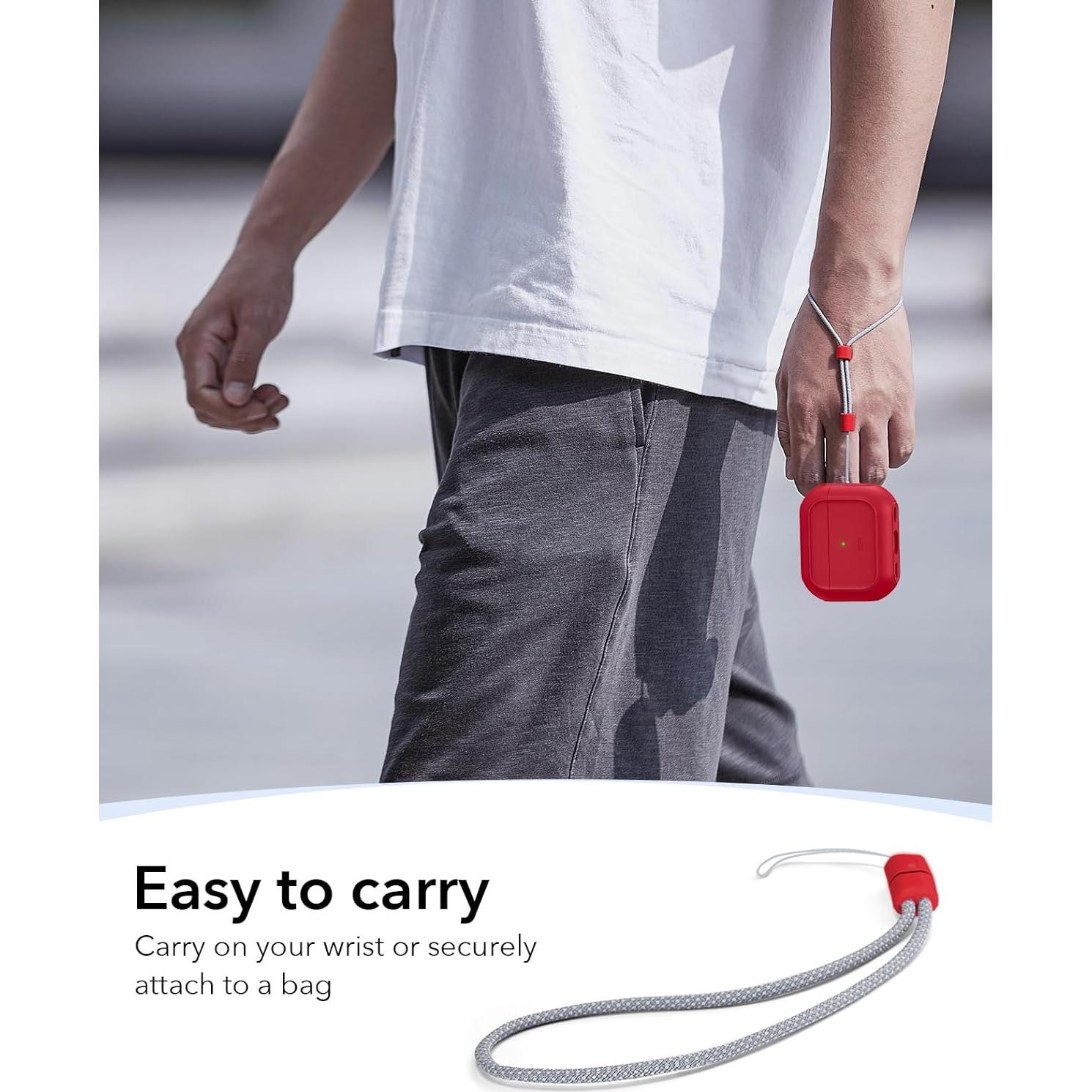 Funda ESR para AirPods Pro 2 y 1 - Protección MagSafe Rojo