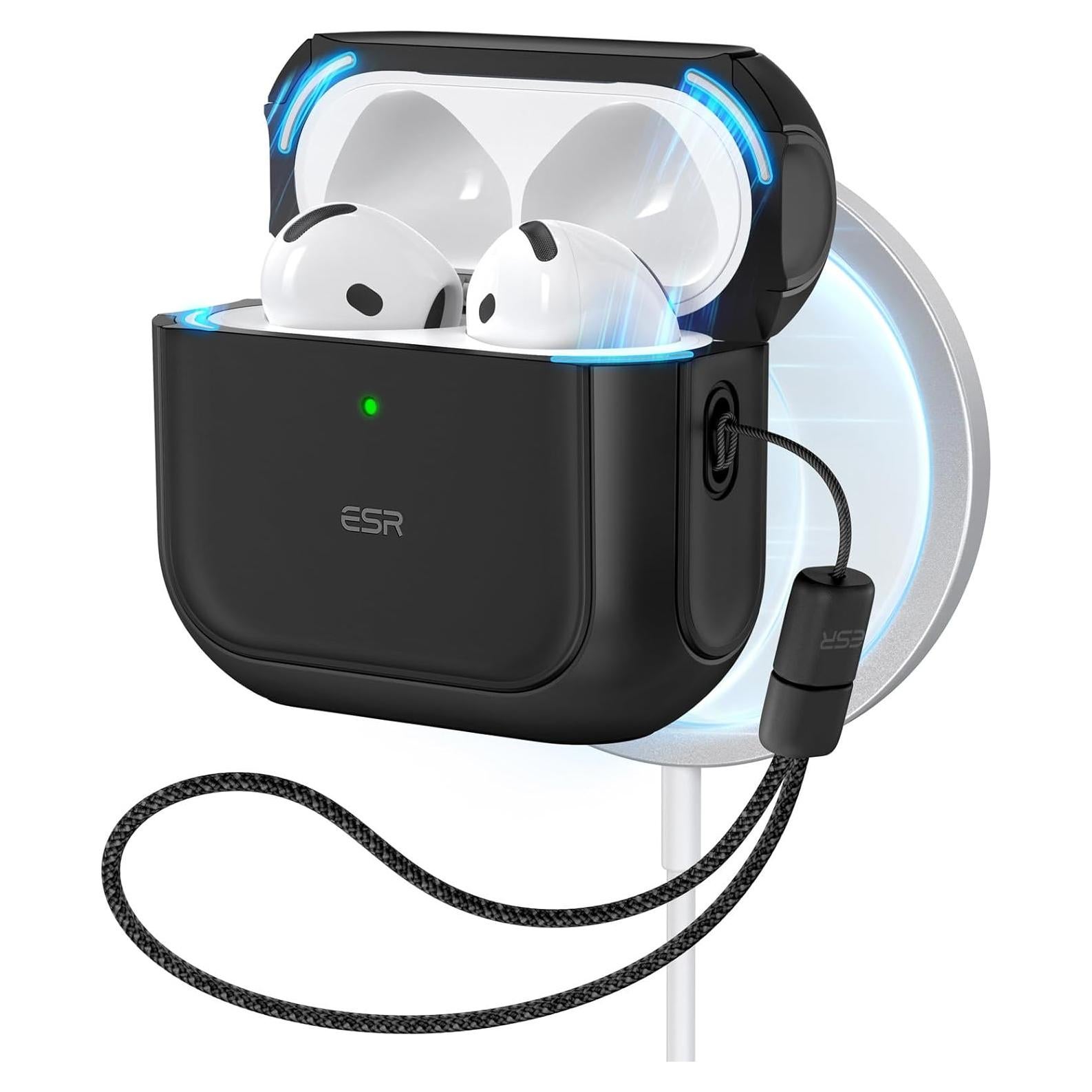 Funda ESR para AirPods 4ta Generación USB-C con Correa Negra