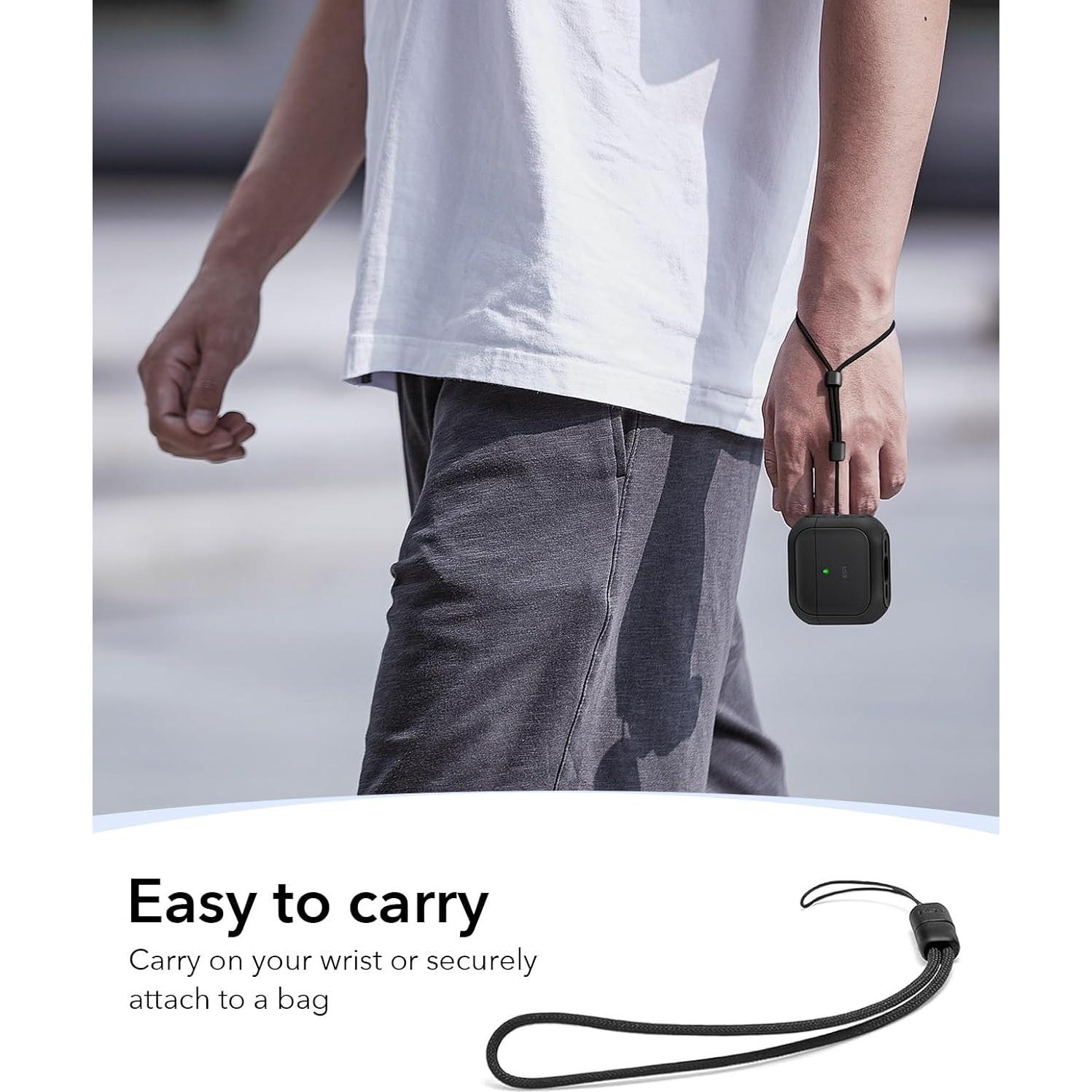 Funda ESR para AirPods 4ta Generación USB-C con Correa Negra