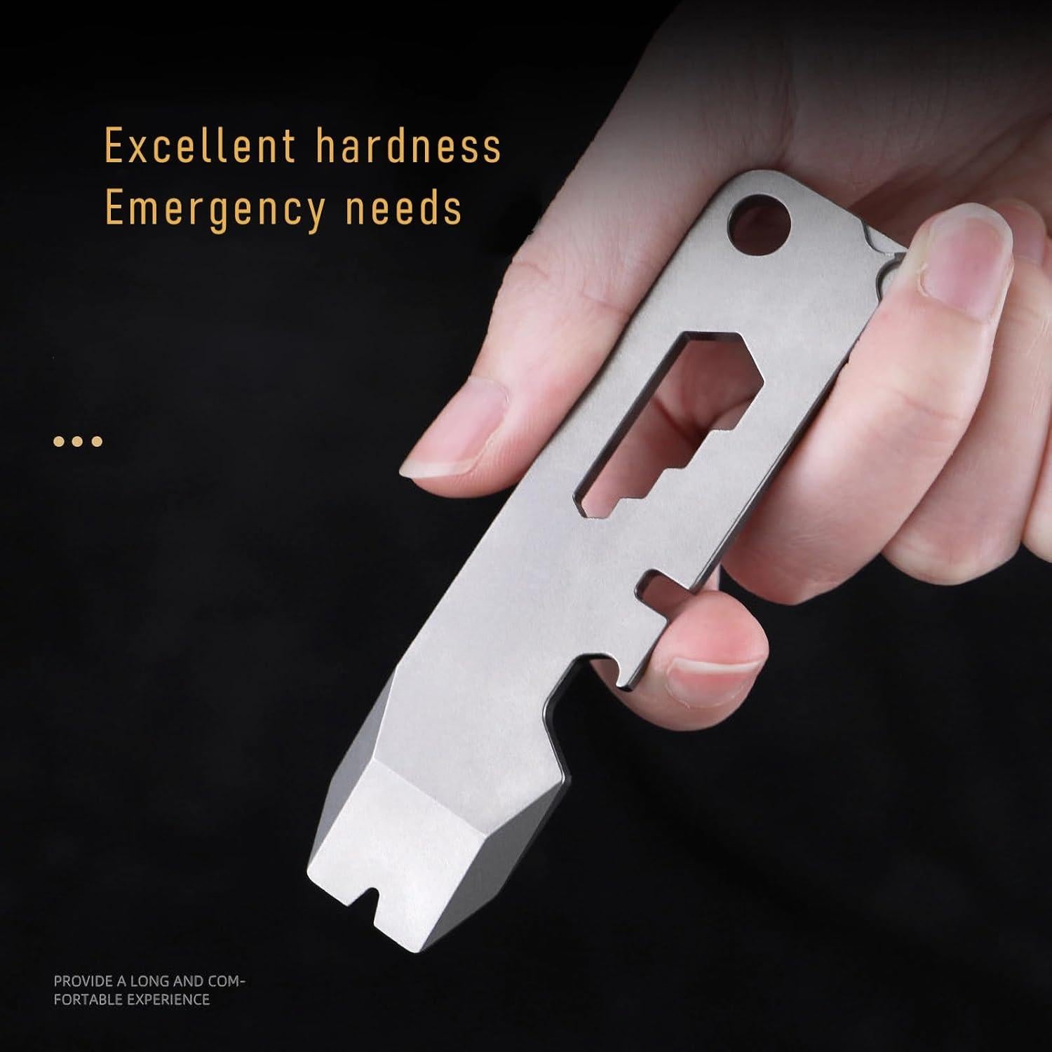 Herramienta de Llavero Multifuncional Titanio ResafeLy RFLPB05