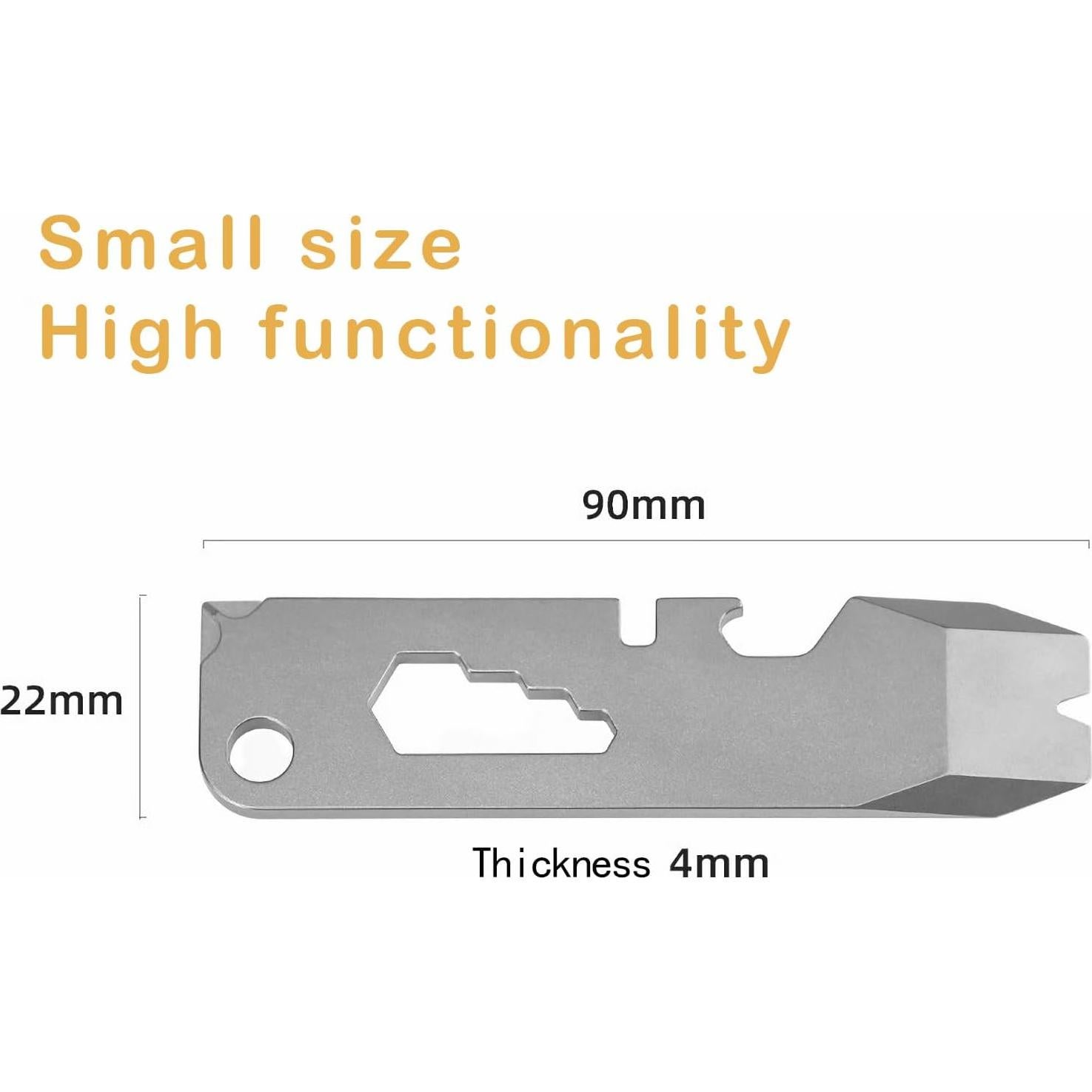 Herramienta de Llavero Multifuncional Titanio ResafeLy RFLPB05
