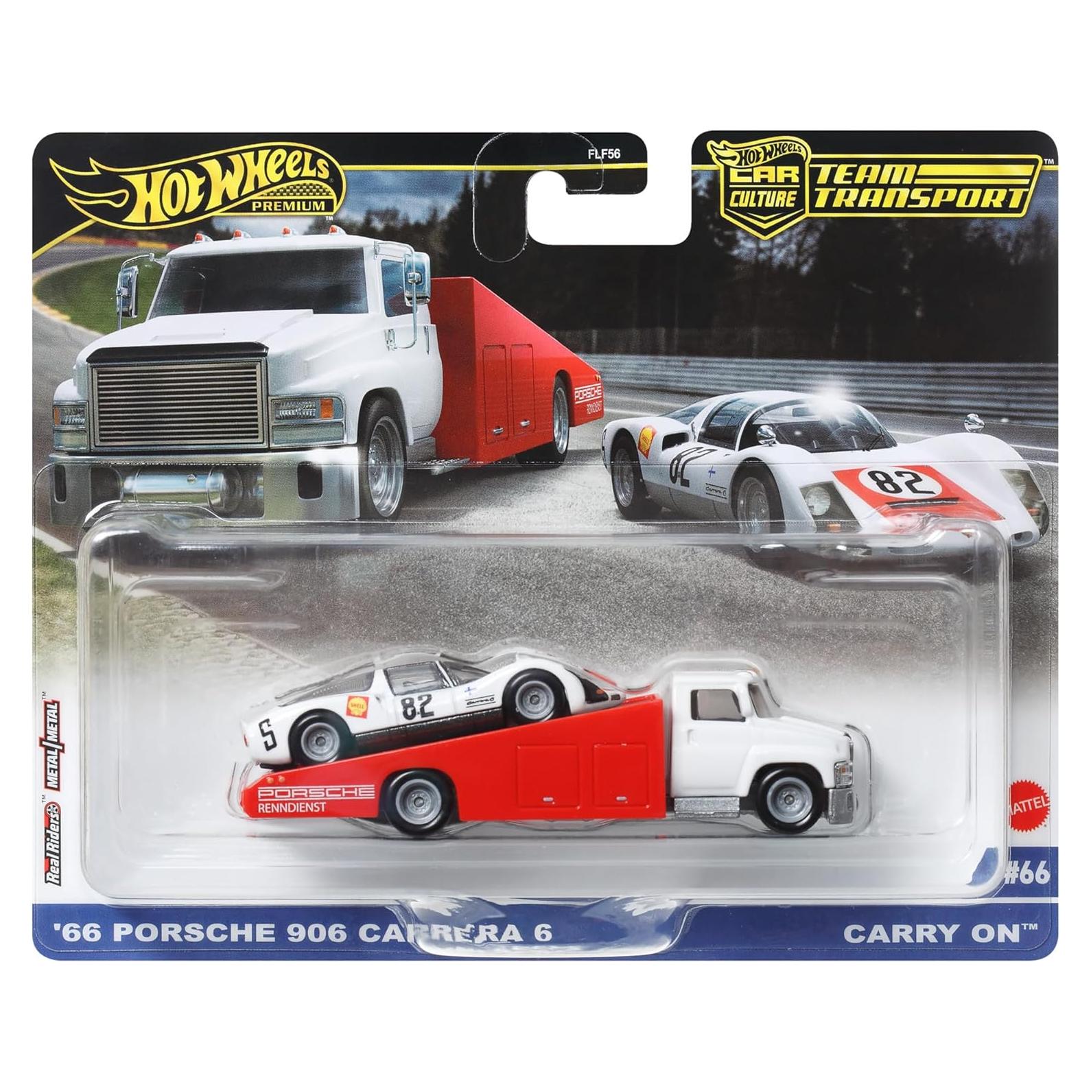 Hot Wheels Transporte de Equipo Porsche 906 Carrera 6 1:64