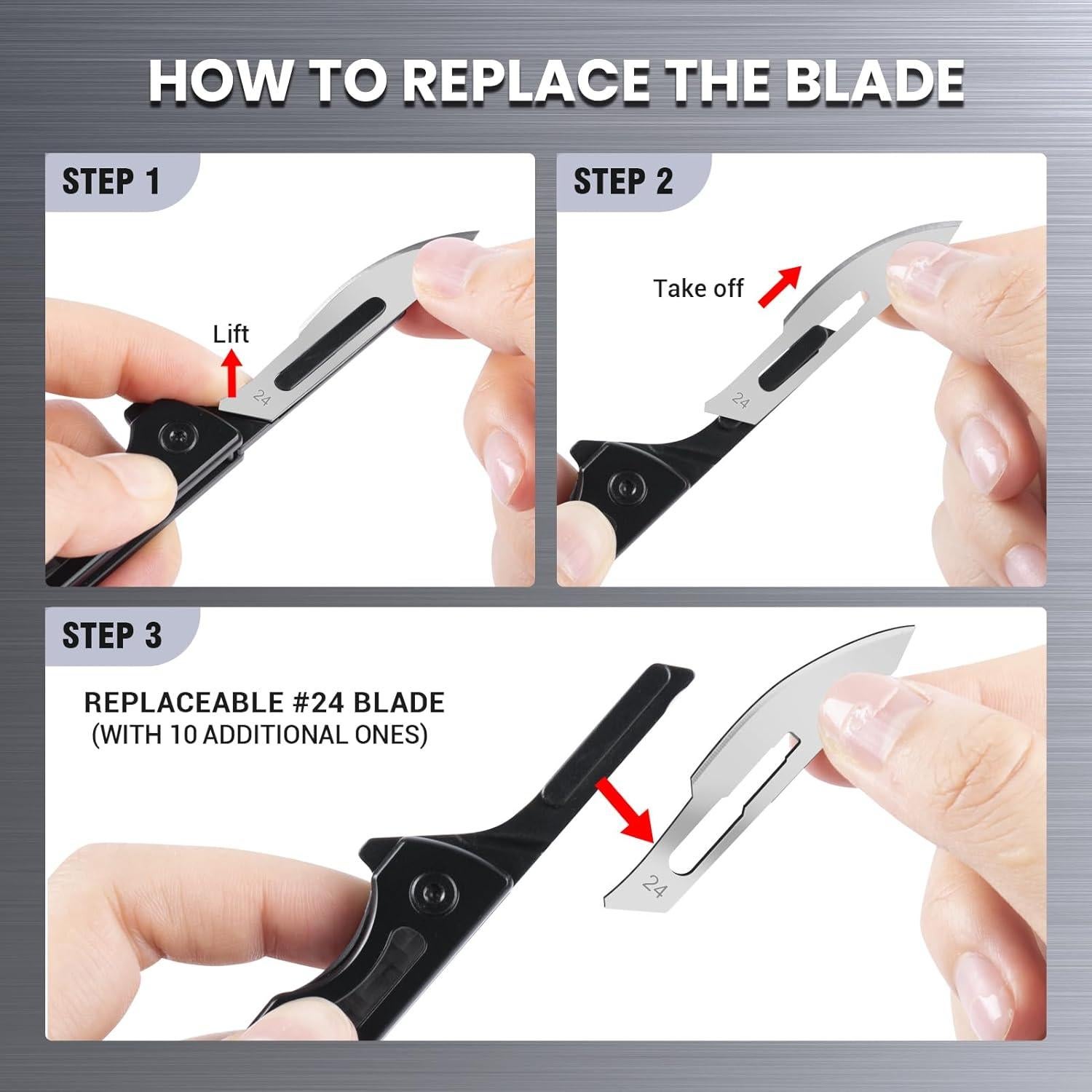 Cuchillo Plegable EDC ITOKEY con 10 Cuchillas Reemplazables