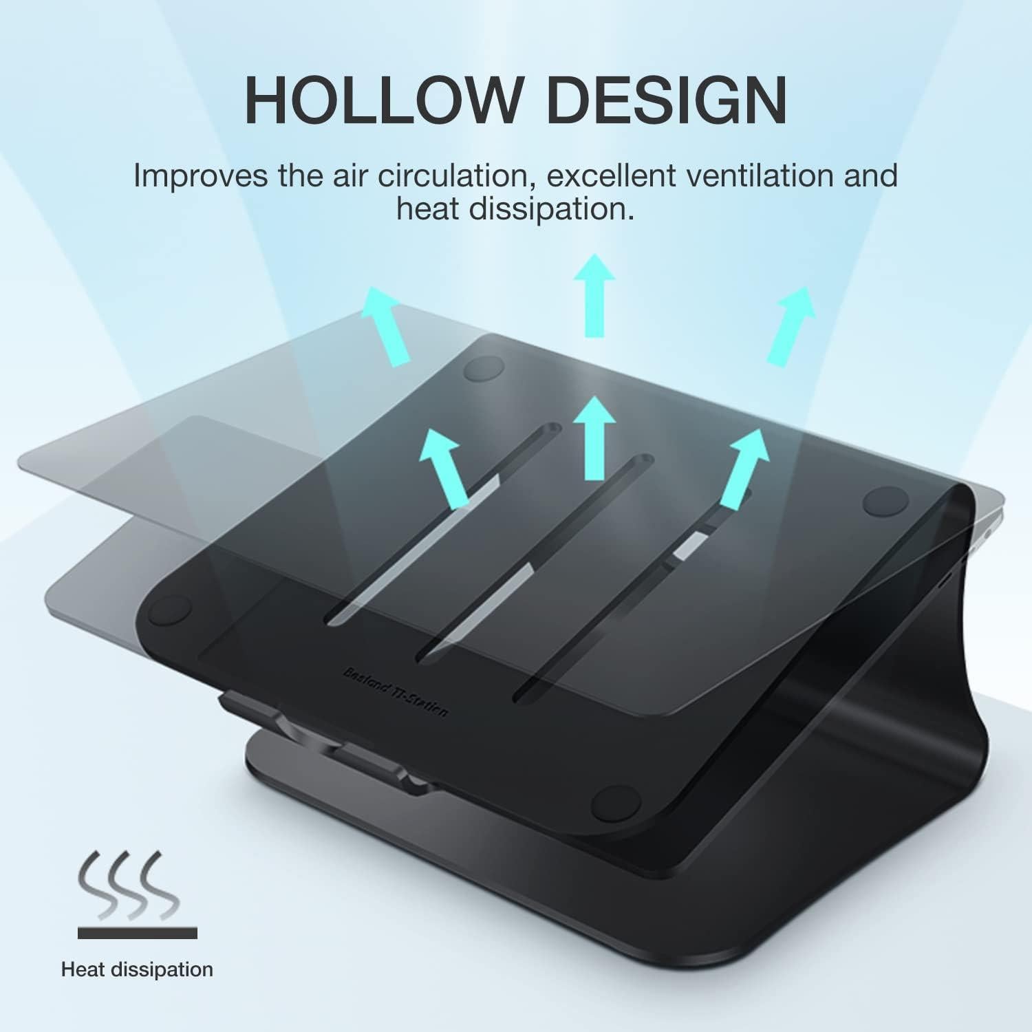 Soporte para Laptop Bestand de Aluminio Negro 11-16"