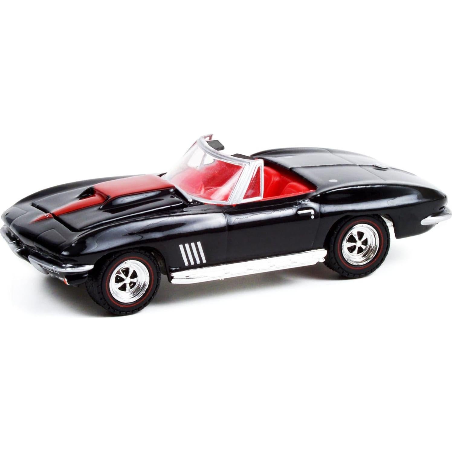 Coche Diecast 1967 Chevy Corvette Convertible Negro Greenlight