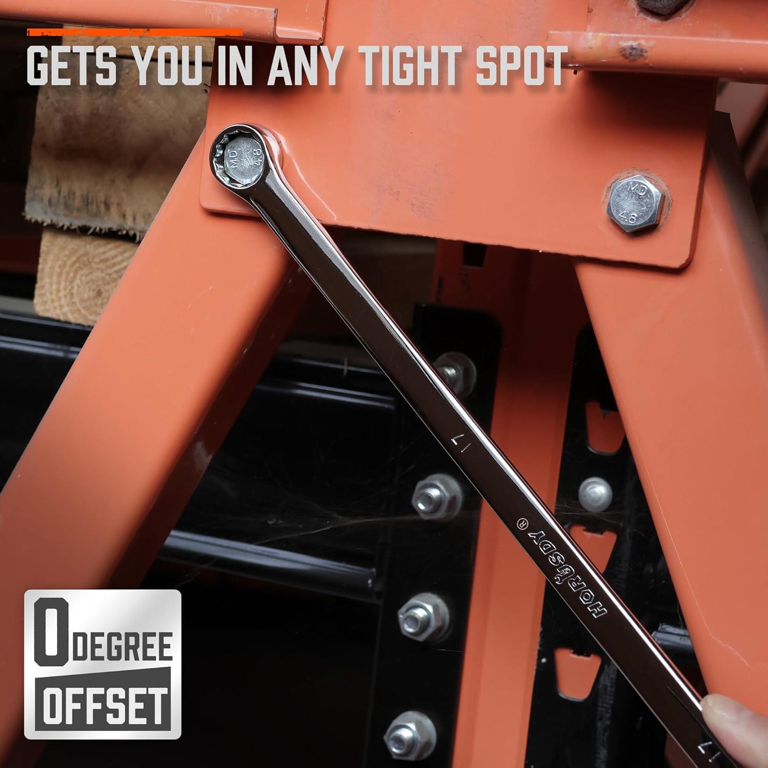 Juego de Llaves de Carraca Extra Largas HORUSDY 9 Piezas 8-22mm