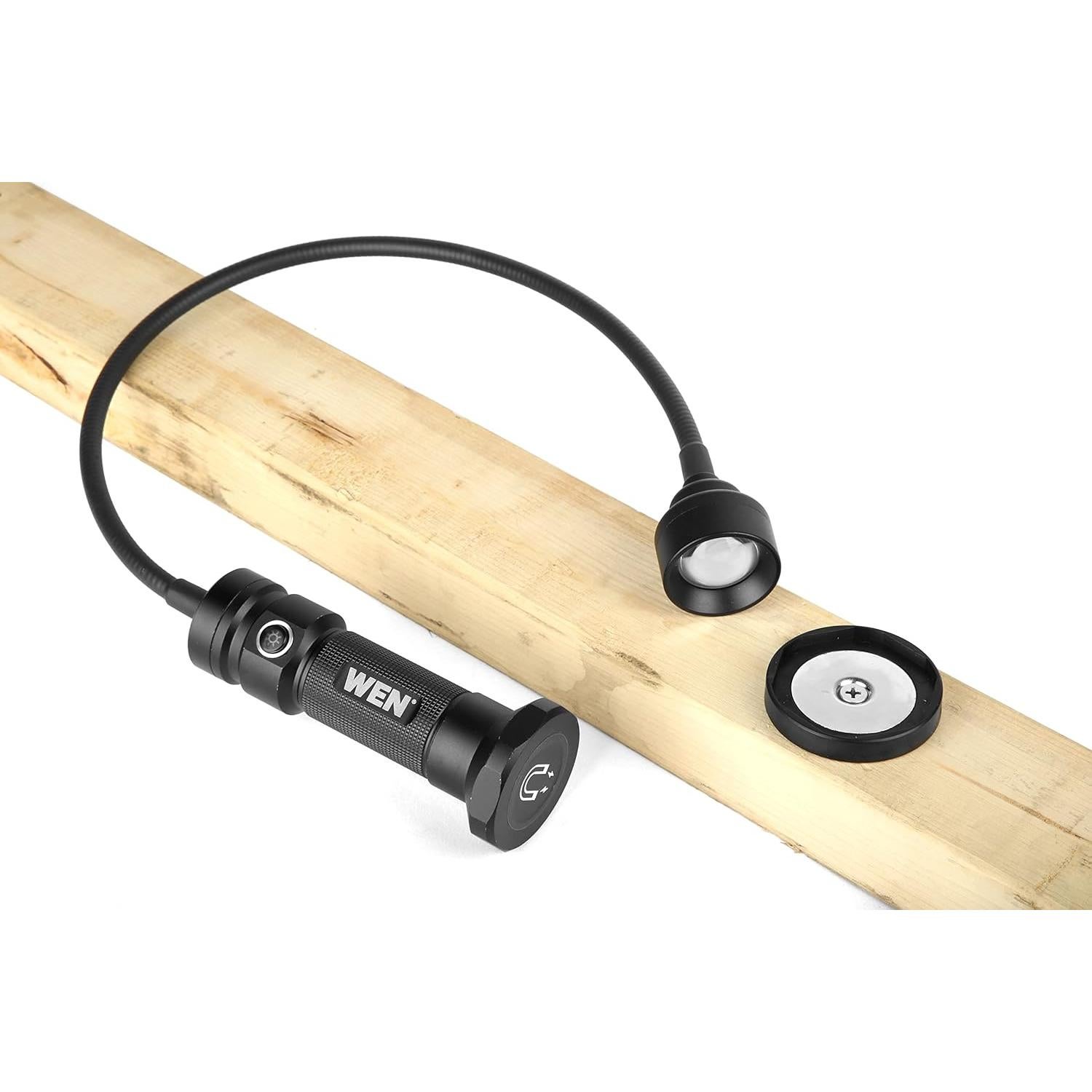 WEN LL2156 21-Inch 1.6-Amp Variable Speed Parallel Arm Scroll Saw with Extra-Large Dual-Bevel Steel Table, Black Orange & WA120L 24-Inch Flexible Magnetic LED Task and Work Light Kit, Black