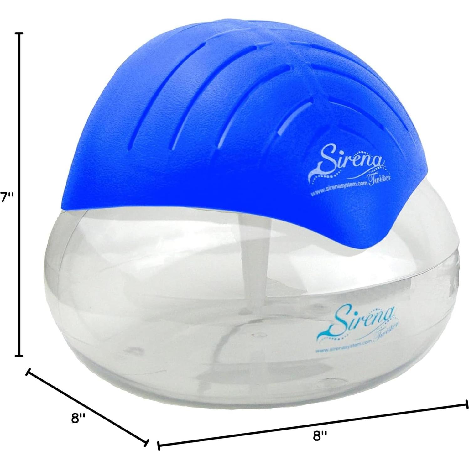 Purificador de Aire Sirena Twister Azul - Difusor Aromático y Lavador de Aire