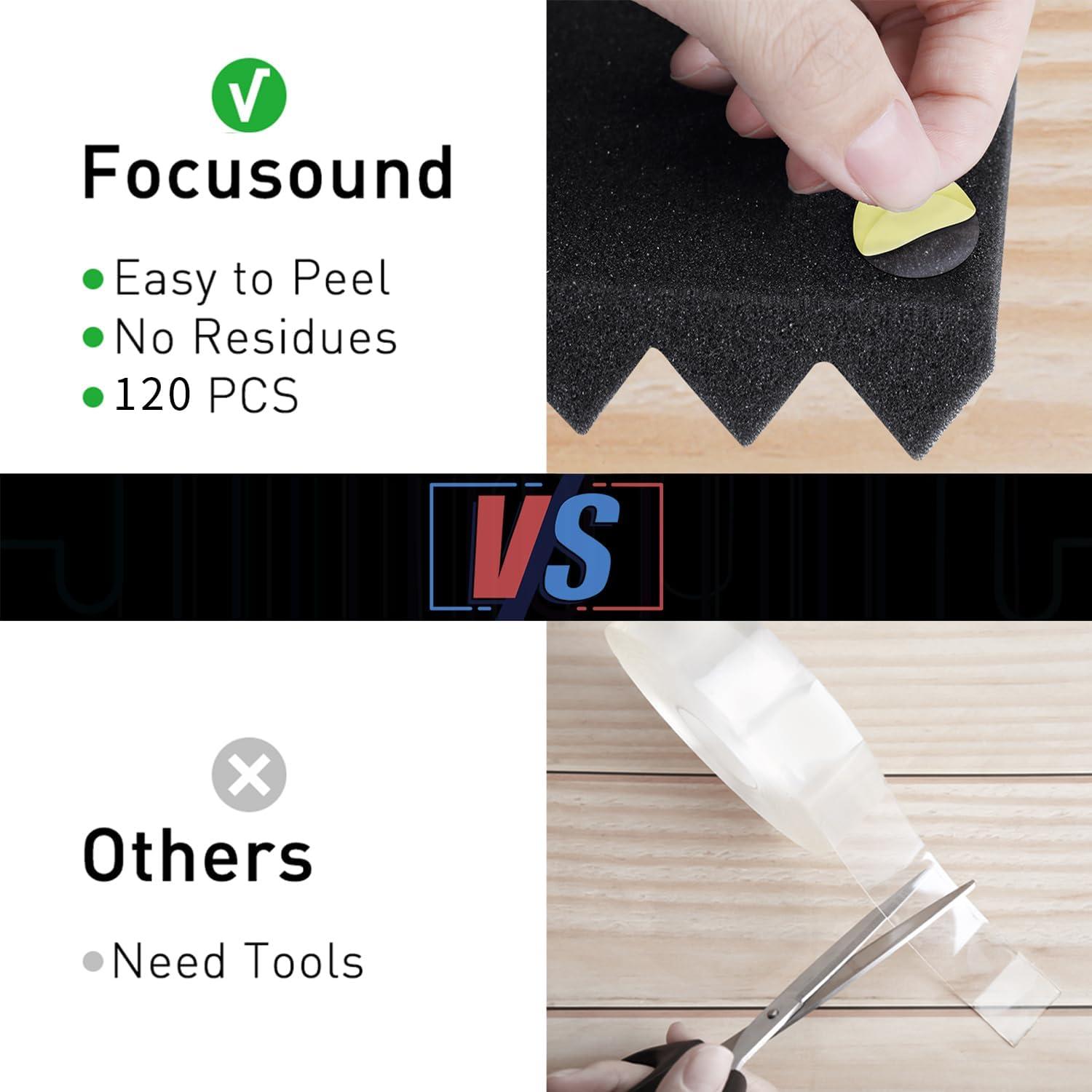 Paneles Acústicos Pirámide Focusound 24 Paquetes 5.08 cm