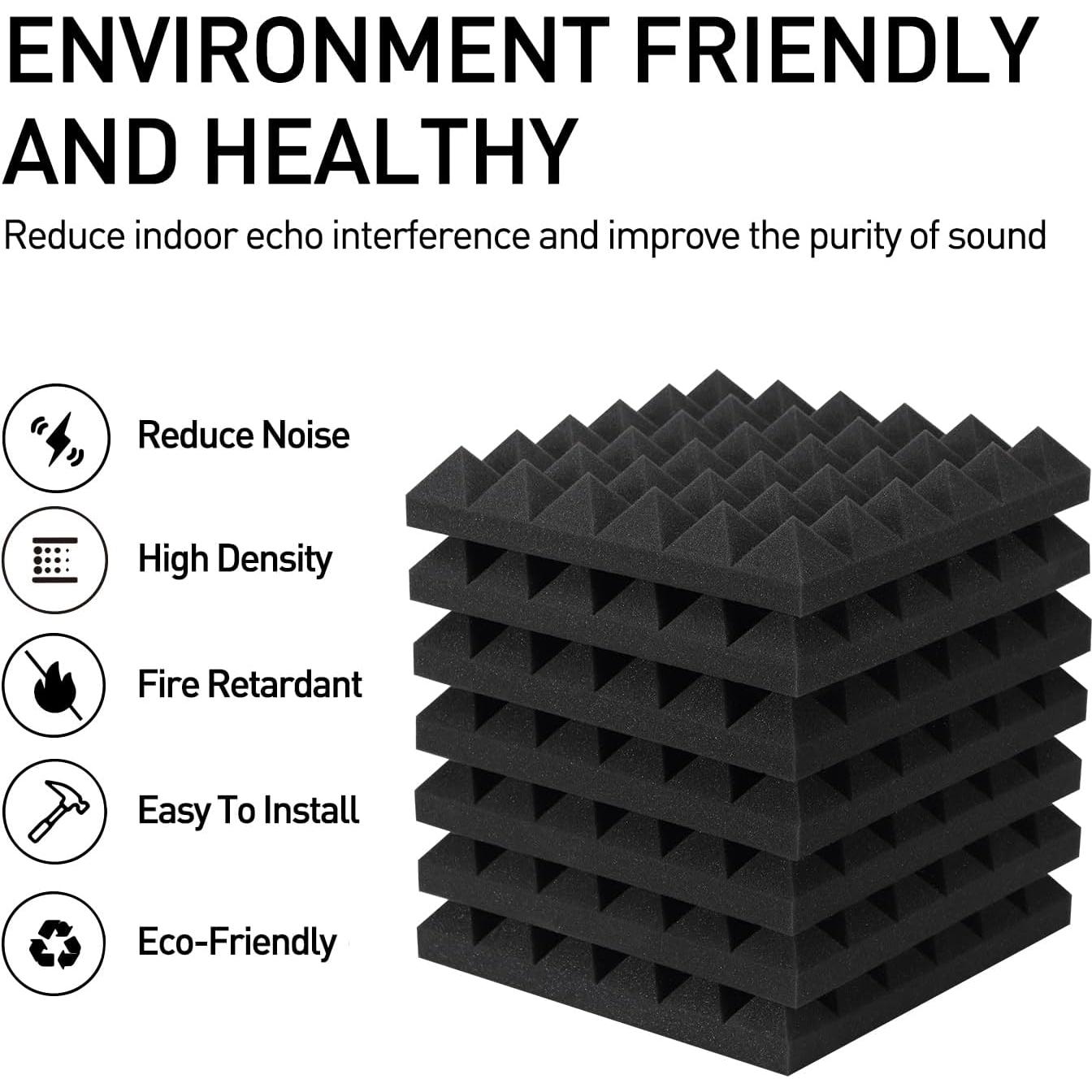 Paneles Acústicos Pirámide Focusound 24 Paquetes 5.08 cm