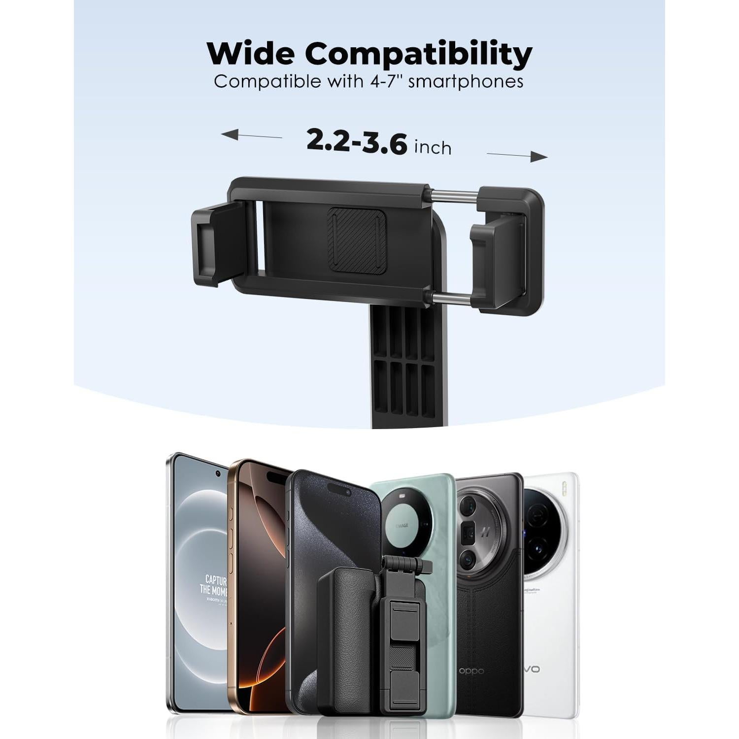 Soporte de Selfie Plegable Viozon 50.8 cm Aluminio Negro