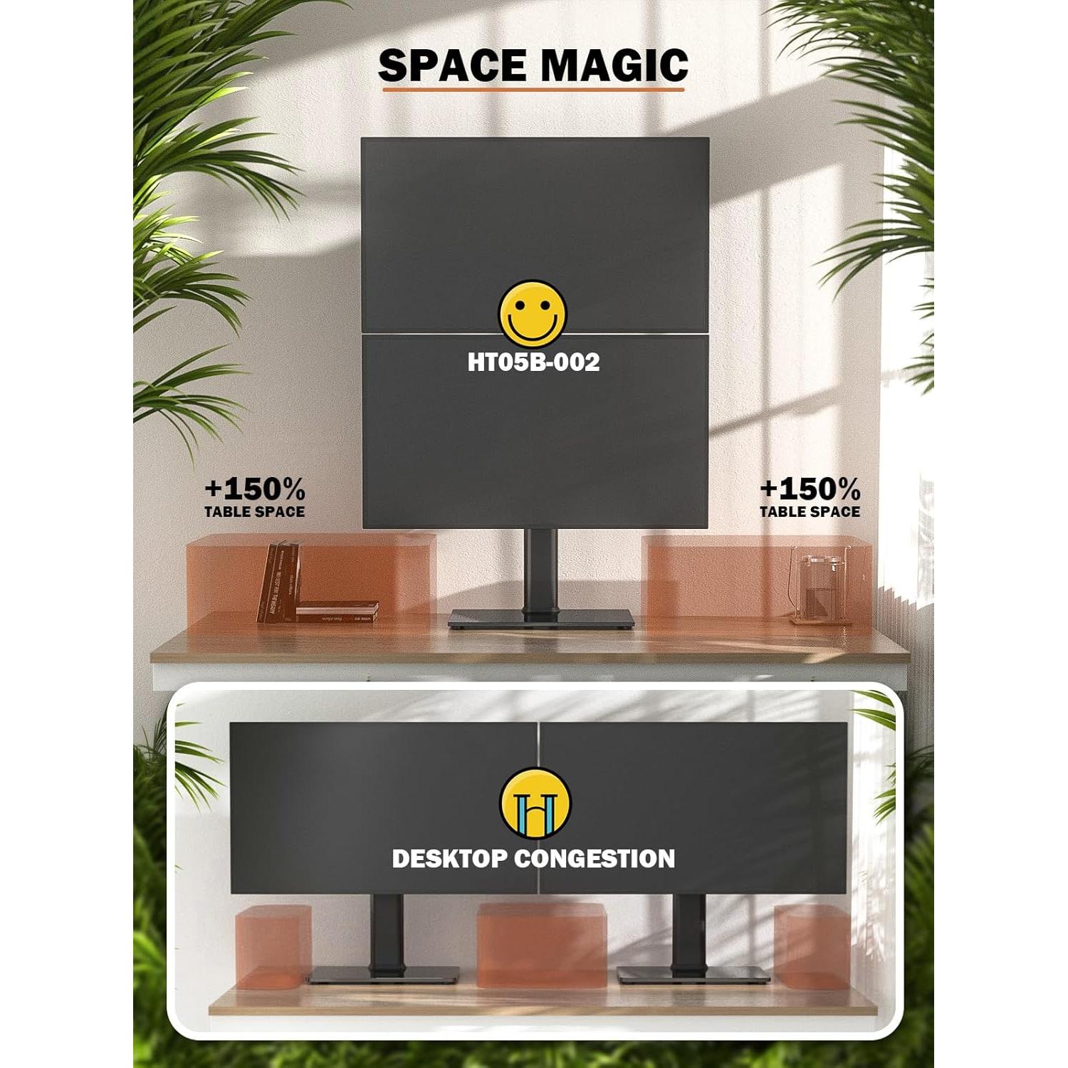 Soporte de Monitor Doble HEMUDU Vertical 13-34" Ajustable 20kg