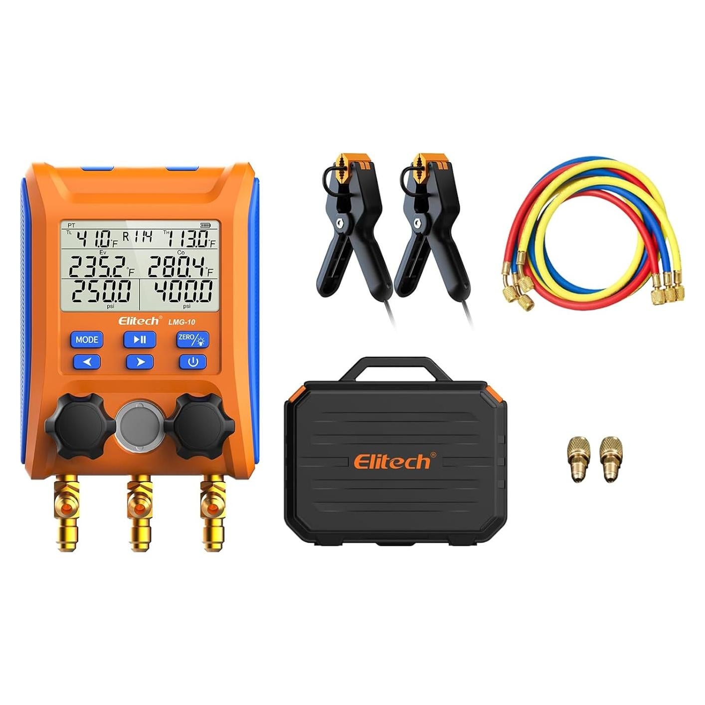 Manómetro Digital Elitech LMG-10Plus Doble Válvula HVAC