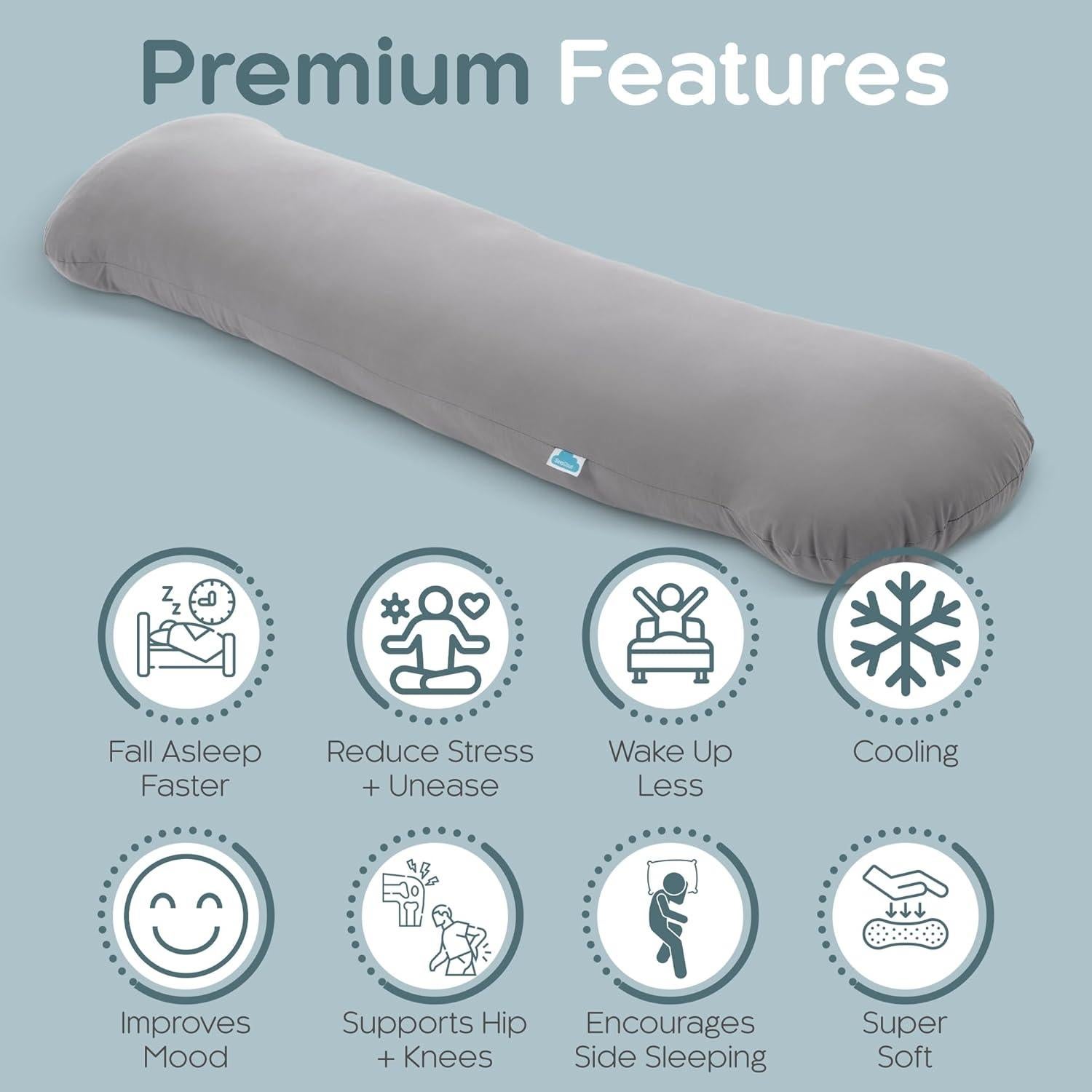 Almohada Corporal con Peso SleepCloud 104cm Refrigerante