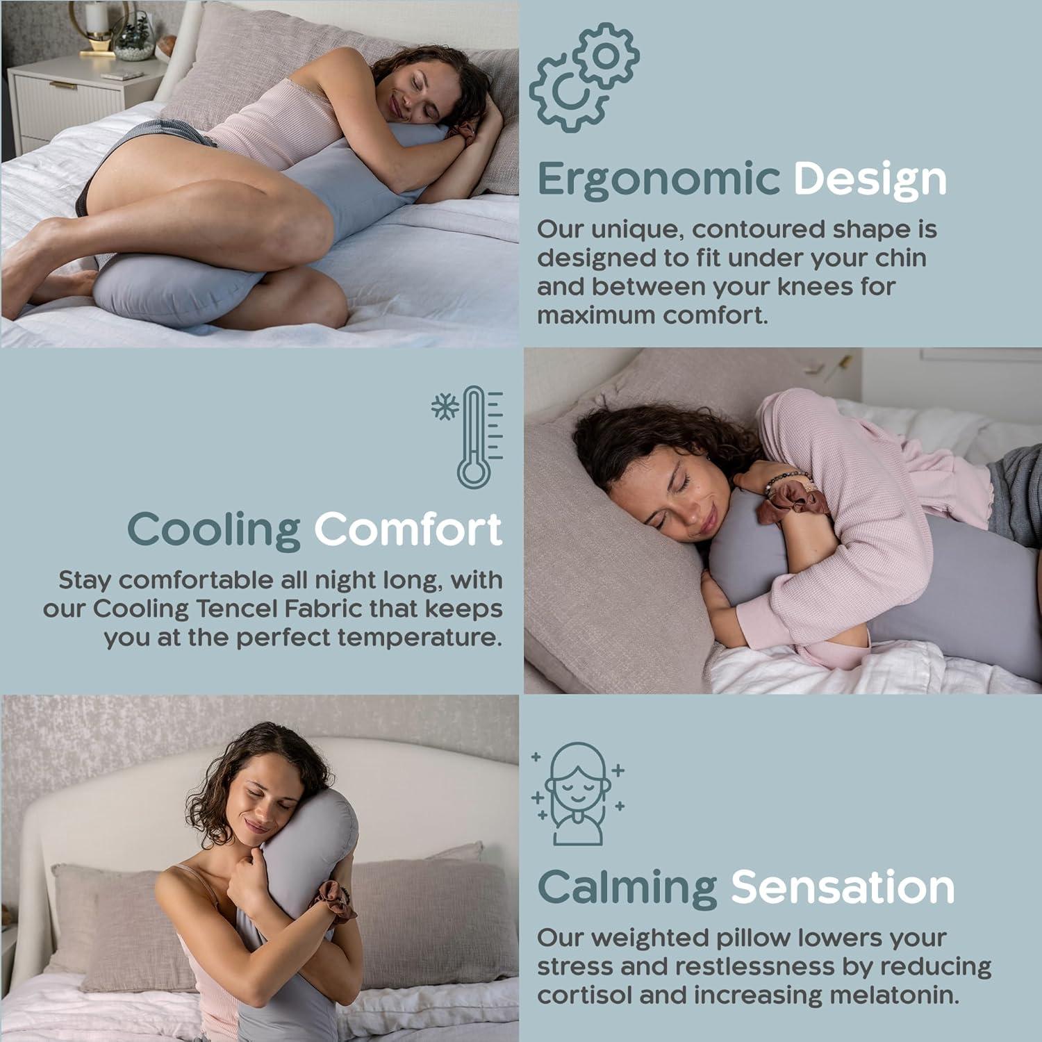 Almohada Corporal con Peso SleepCloud 104cm Refrigerante