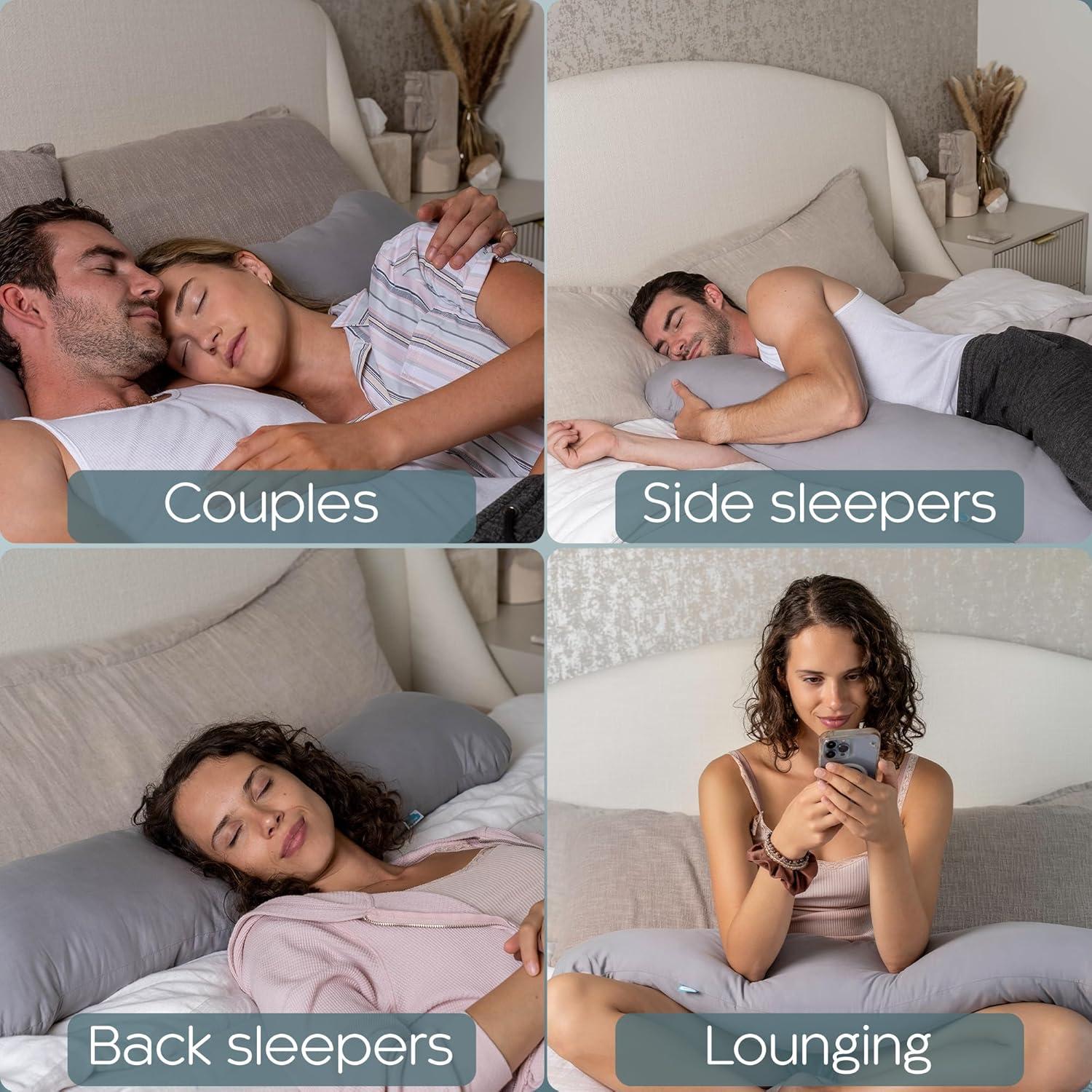 Almohada Corporal con Peso SleepCloud 104cm Refrigerante