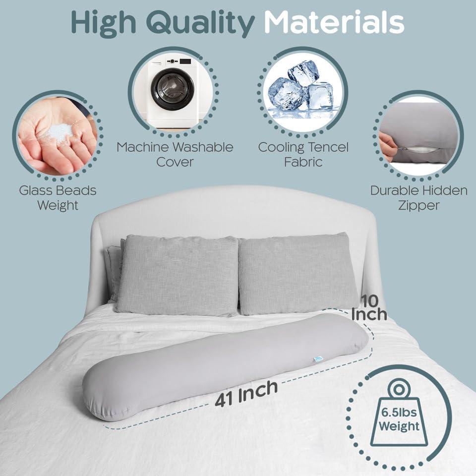 Almohada Corporal con Peso SleepCloud 104cm Refrigerante