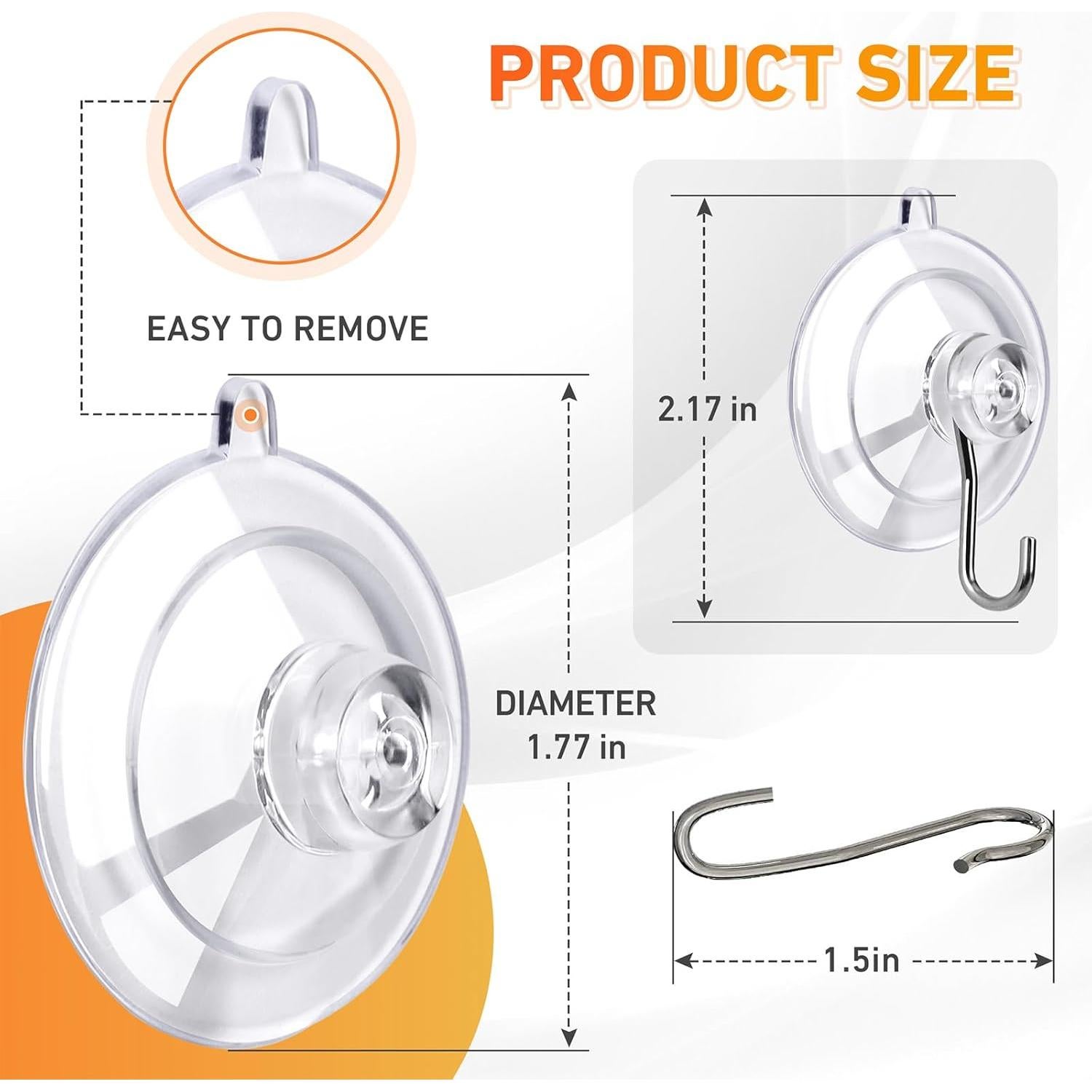 Ganchos de Ventosa KORCCI 12 Piezas 4.5 kg Transparentes