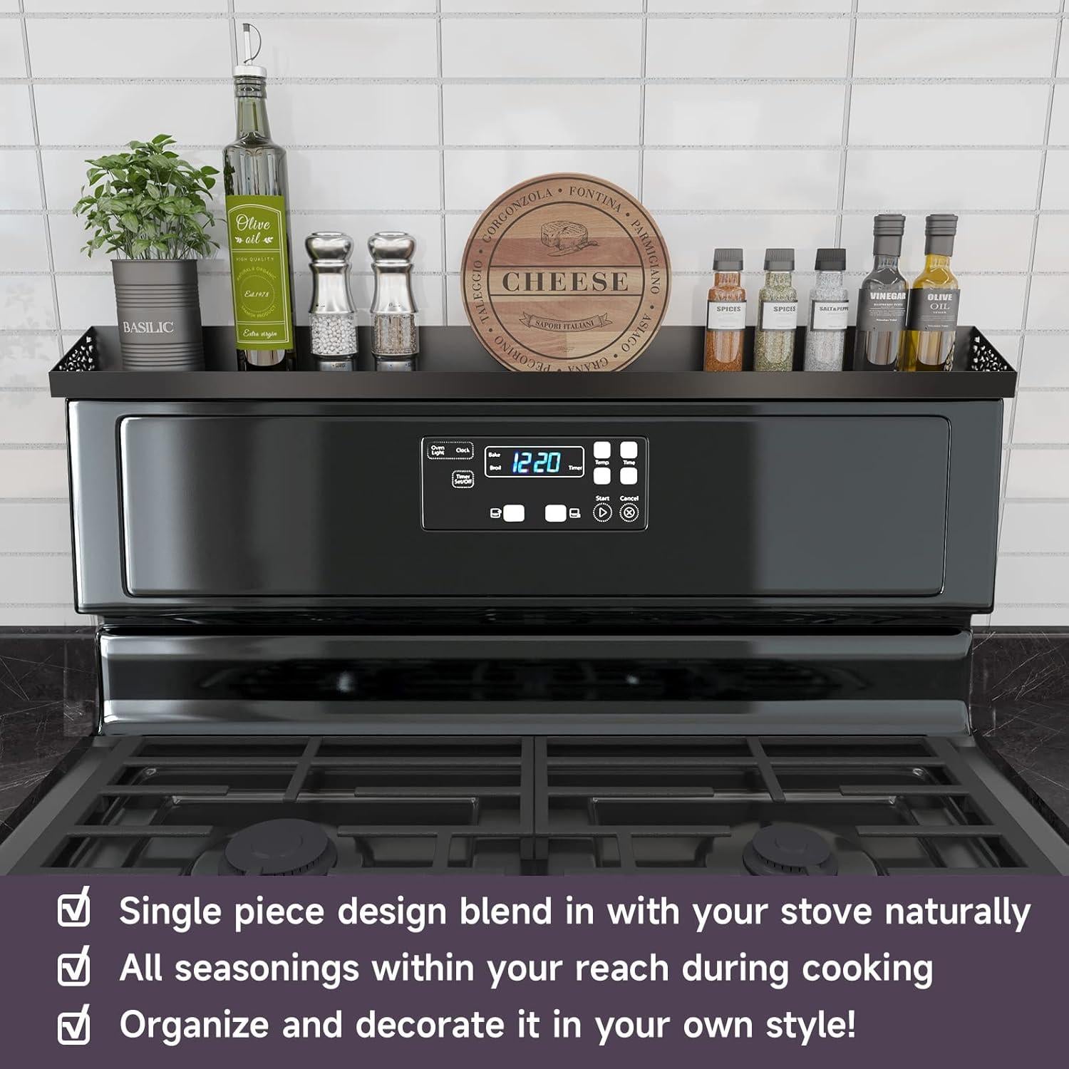 Estante Magnético STUTOV 76.2 cm para Cocina - Organizador Negro