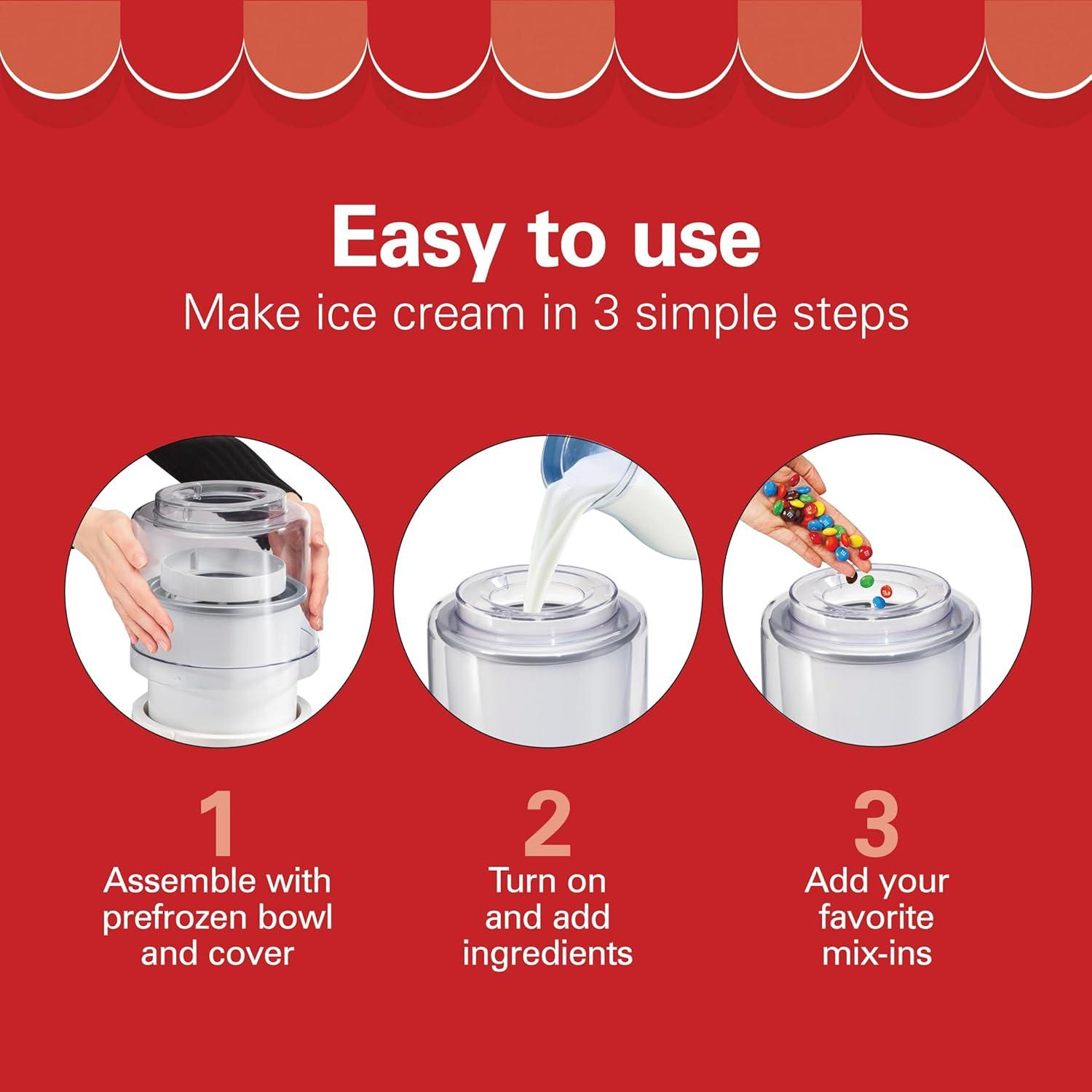 Fabricante de Helados Eléctrico Hamilton Beach 1.5L Blanco