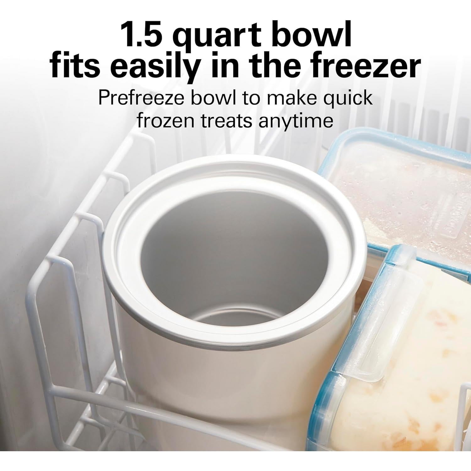 Fabricante de Helados Eléctrico Hamilton Beach 1.5L Blanco