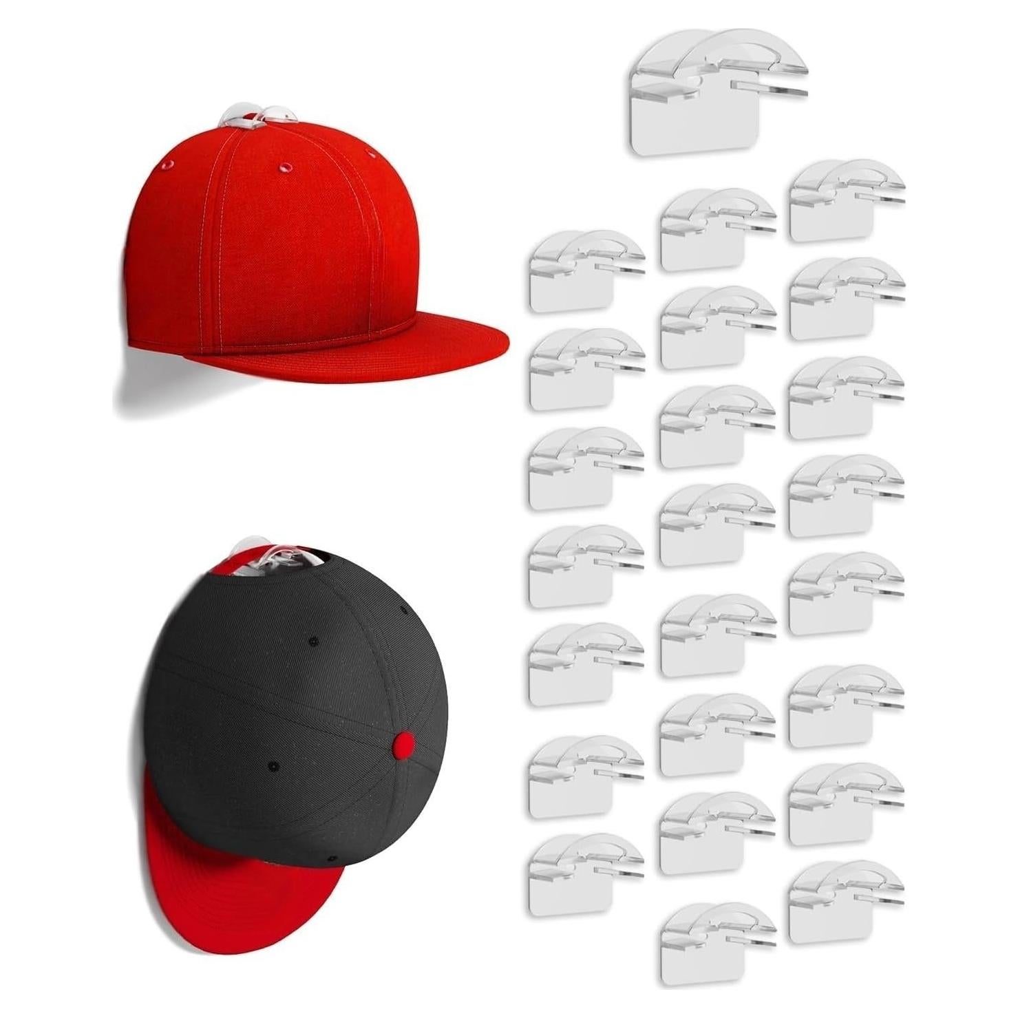 Ganchos Adhesivos para Sombreros MSKEI - 24 Paquete Transparente