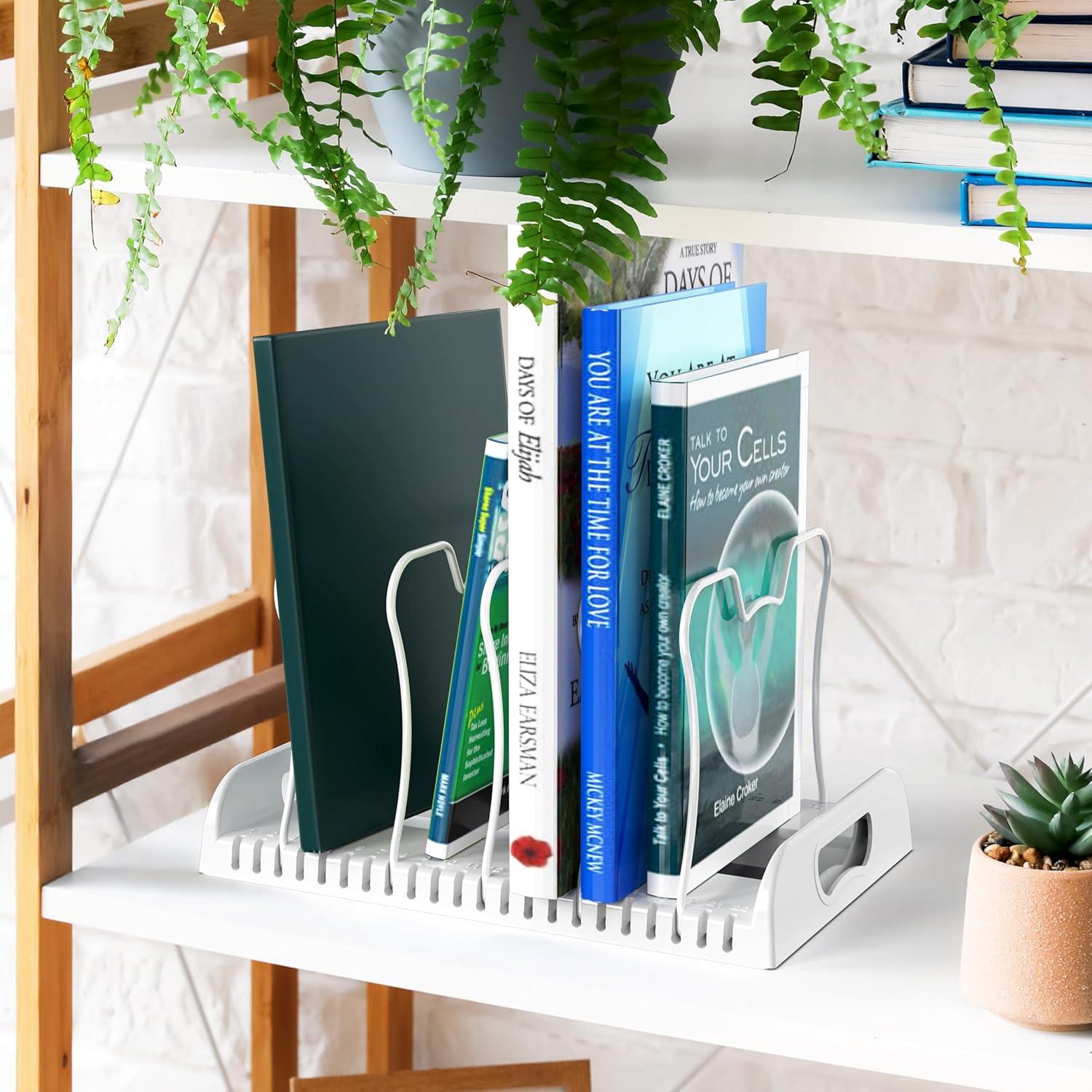 Organizador de Sartenes Ajustable 7 Compartimentos Organizador Simple Blanco