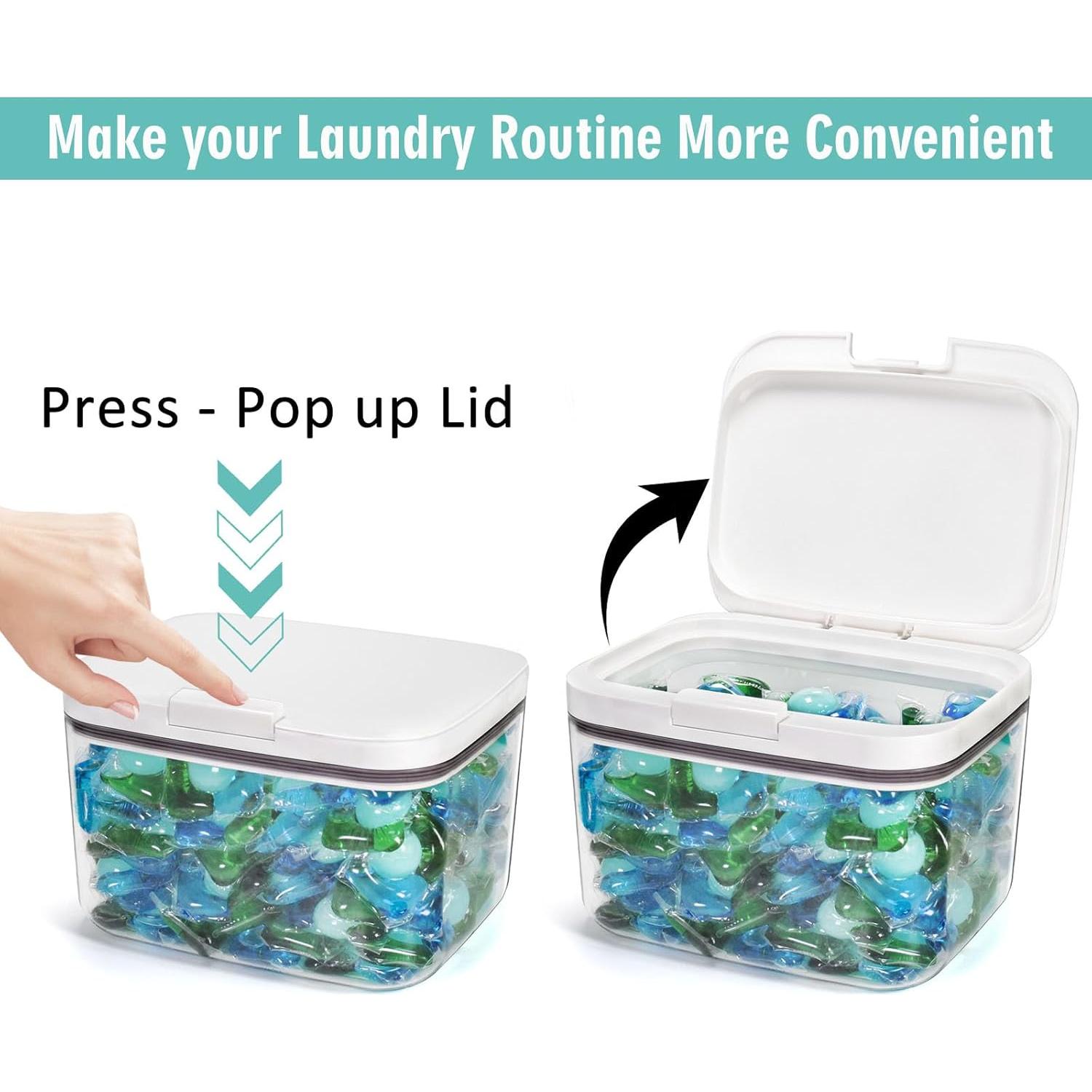Contenedor de cápulas de lavandería Pensino 2.8L transparente