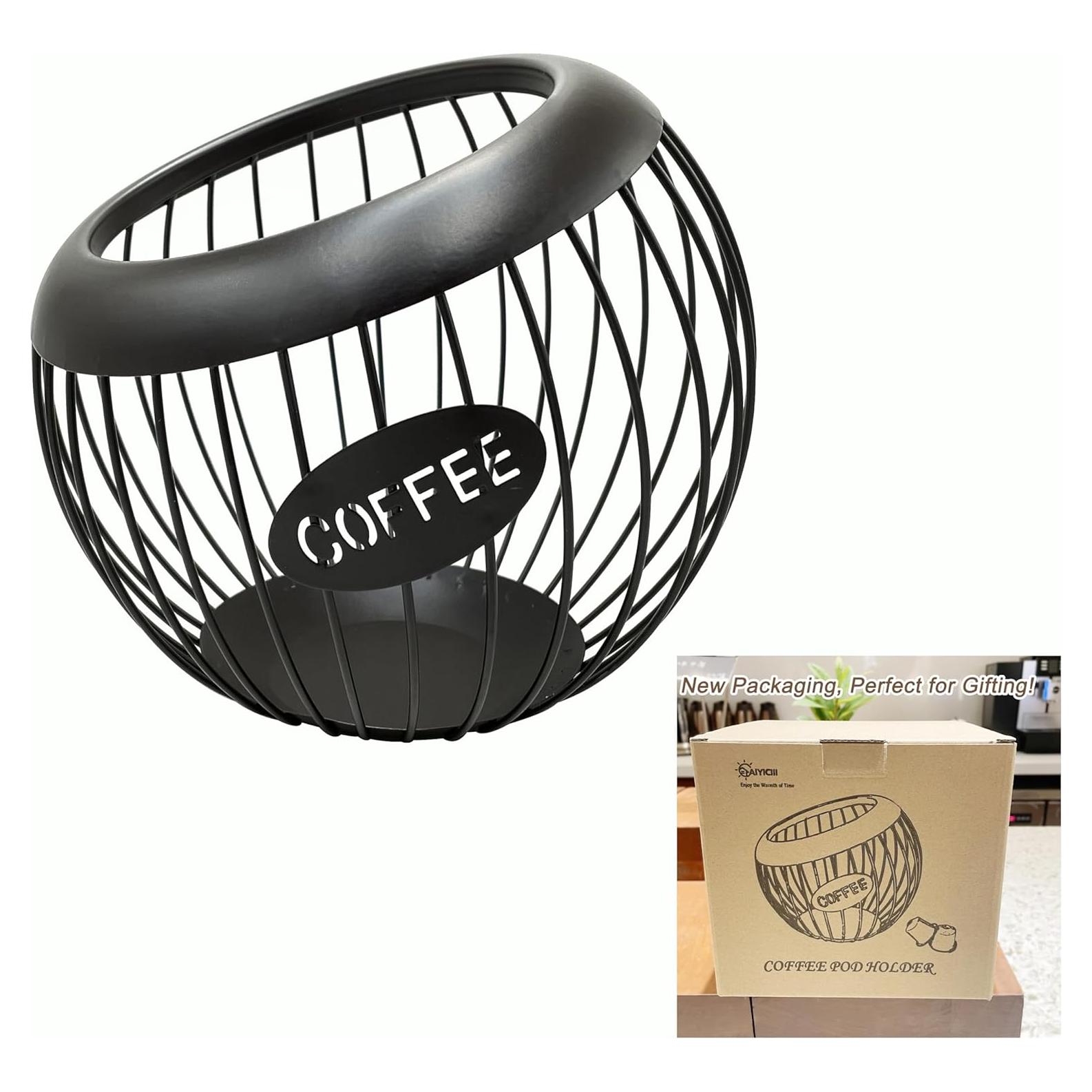 Soporte para cápsulas de café AIYICIII negro 100 unidades