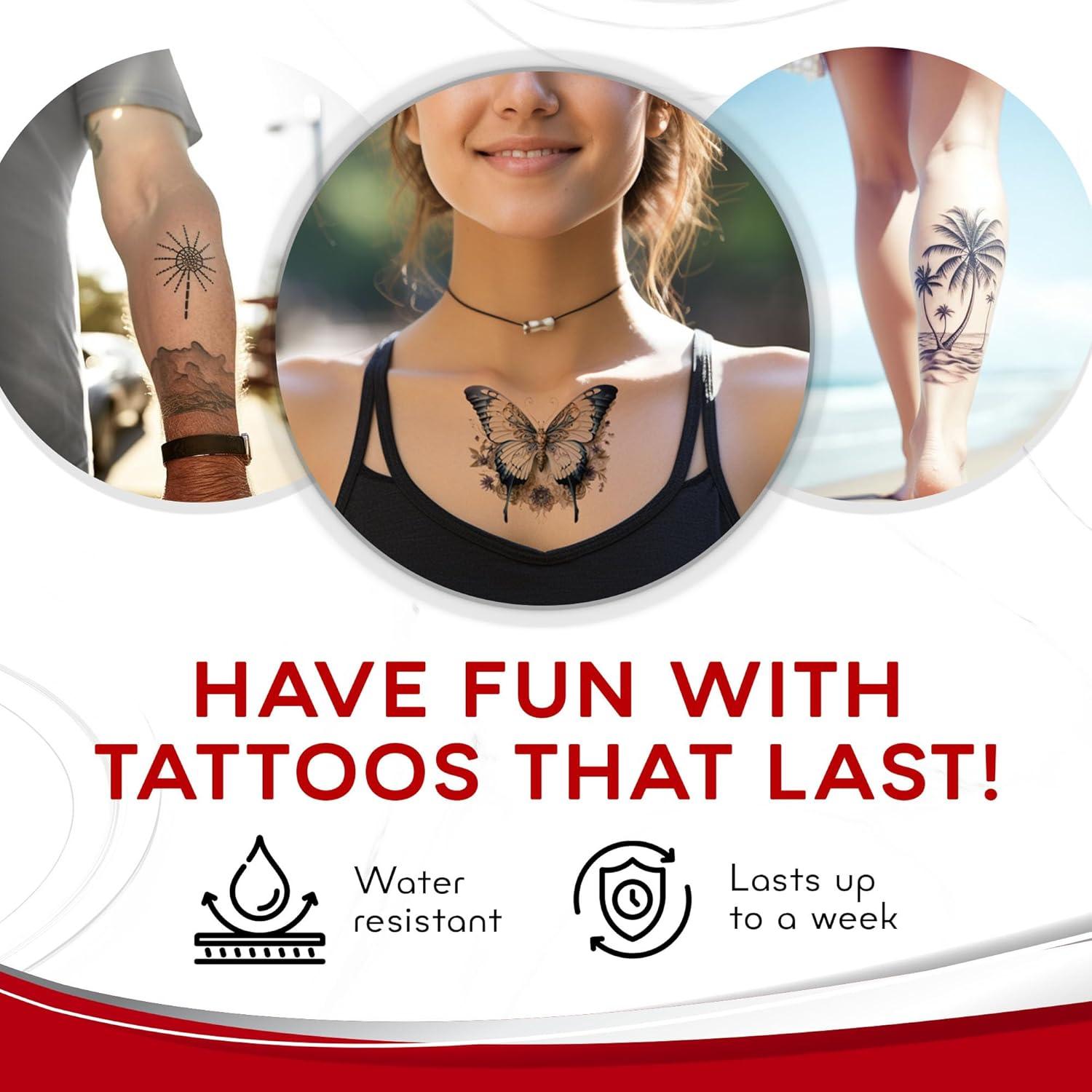 Papel de Tatuaje Temporal BubblePop! 10 Hojas A4 Resistente al Agua