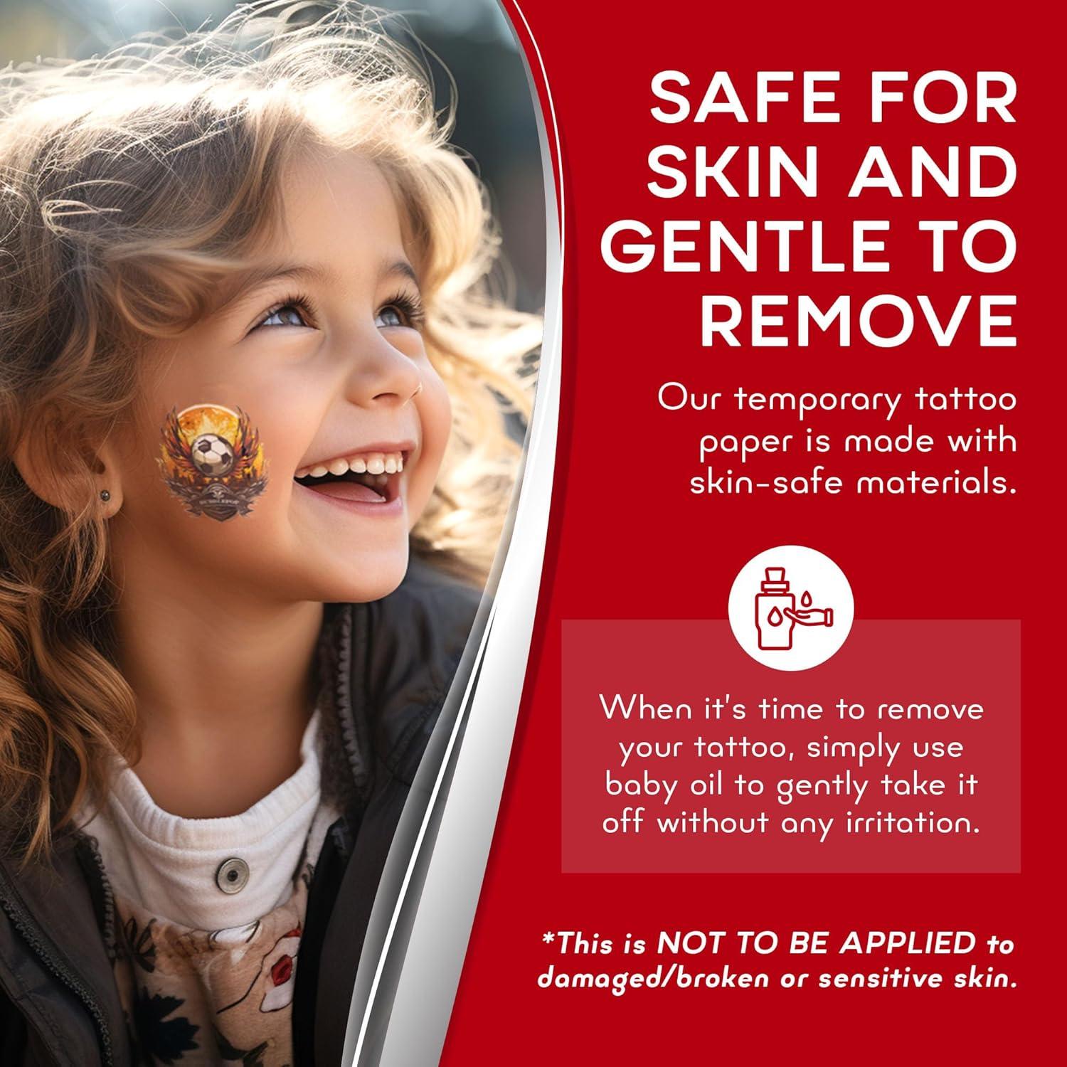 Papel de Tatuaje Temporal BubblePop! 10 Hojas A4 Resistente al Agua