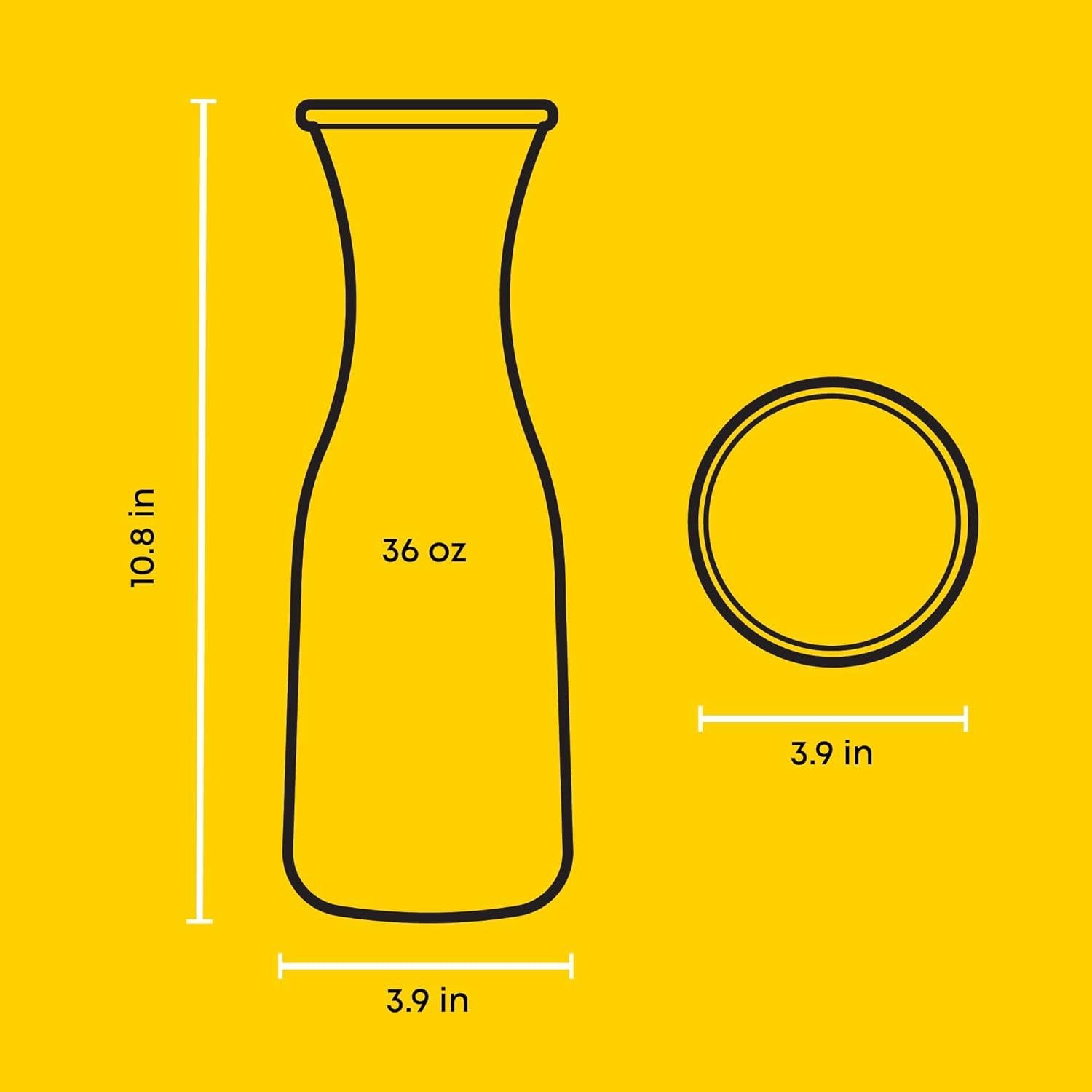 Juego de 3 Jarras de Vidrio JoyJolt con Tapa 1L