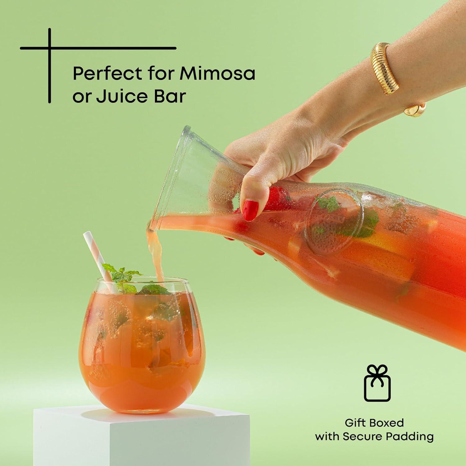 Juego de 3 Jarras de Vidrio JoyJolt con Tapa 1L