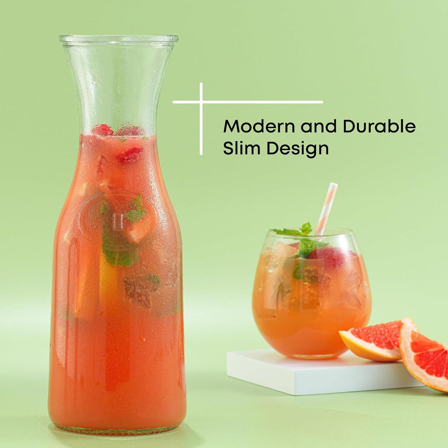 Juego de 3 Jarras de Vidrio JoyJolt con Tapa 1L