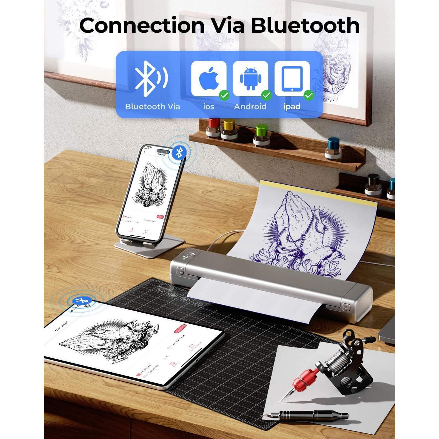 Impresora Térmica Portátil Phomemo M08F - Sin Tinta, 21.6x27.9cm