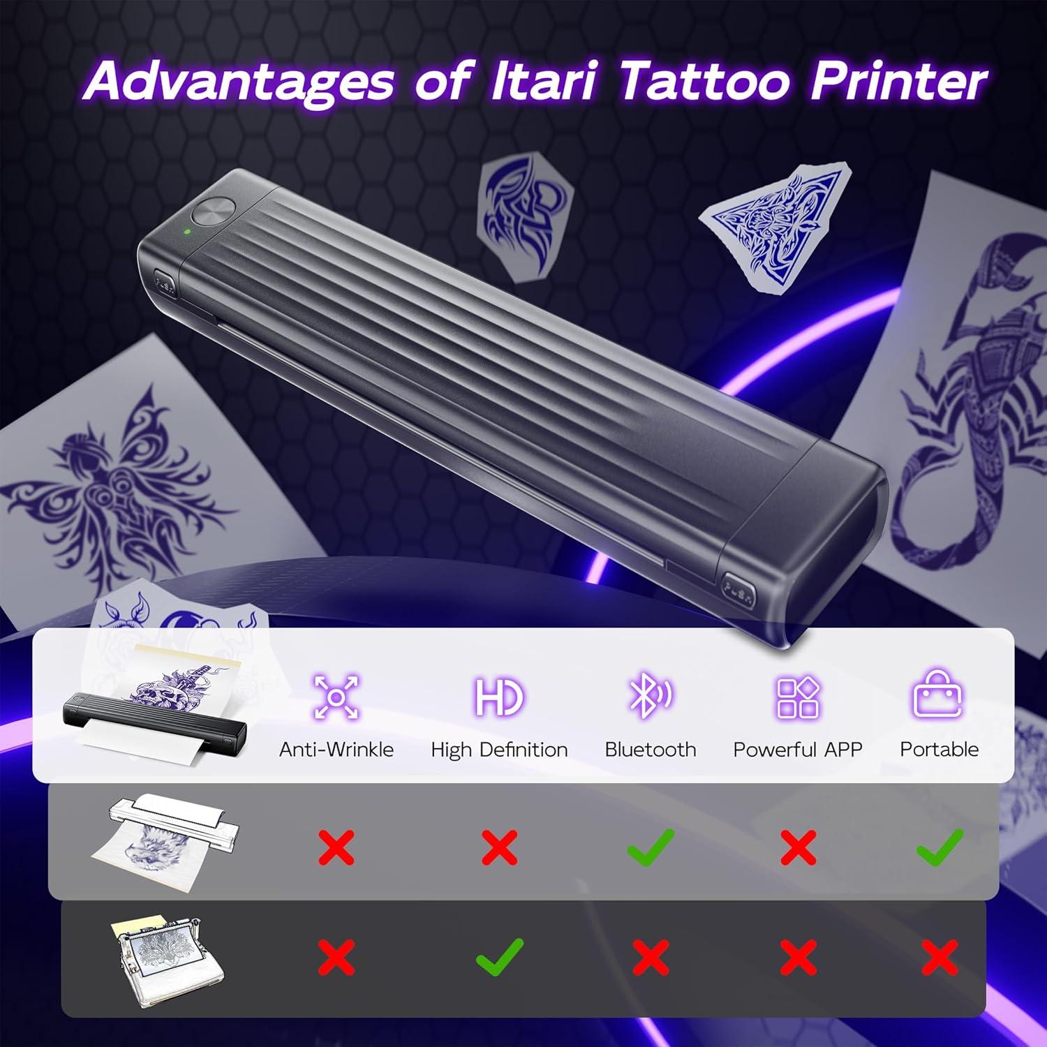 Impresora de Plantillas de Tatuajes Itari A886 Inalámbrica