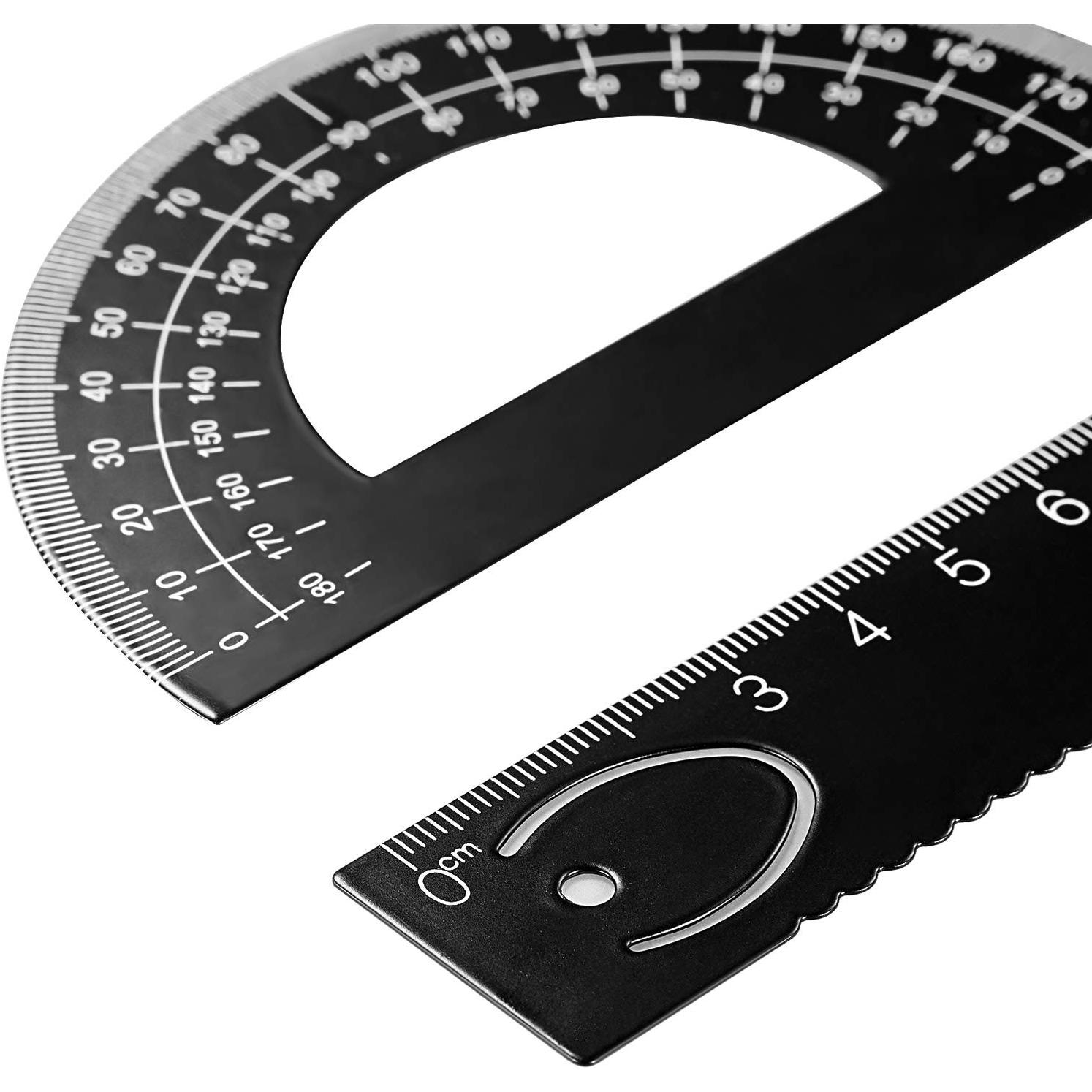 Juego de Reglas Triangulares de Aluminio 30 cm Leinuosen