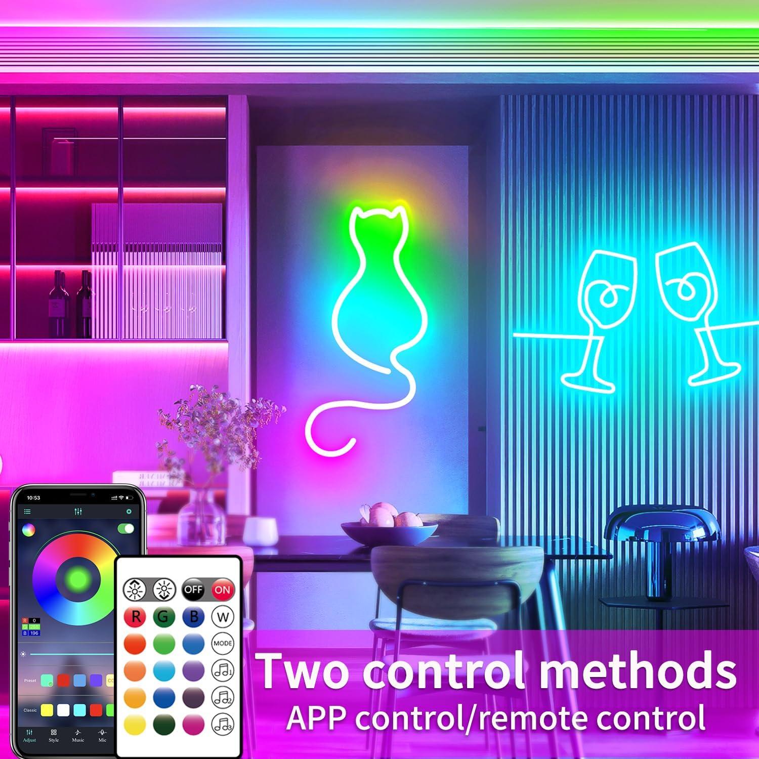 Tira LED de Neón RGB 5m Segrass DC24V Impermeable con Control Remoto